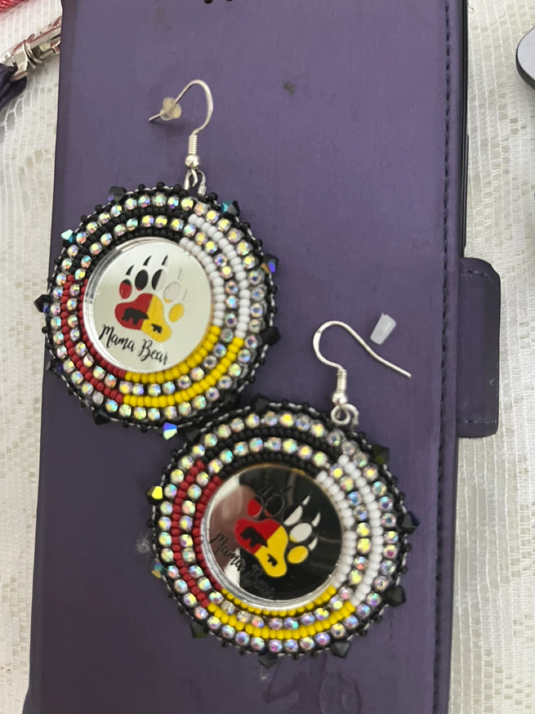Mama Bear Beaded Earrings - photo 2