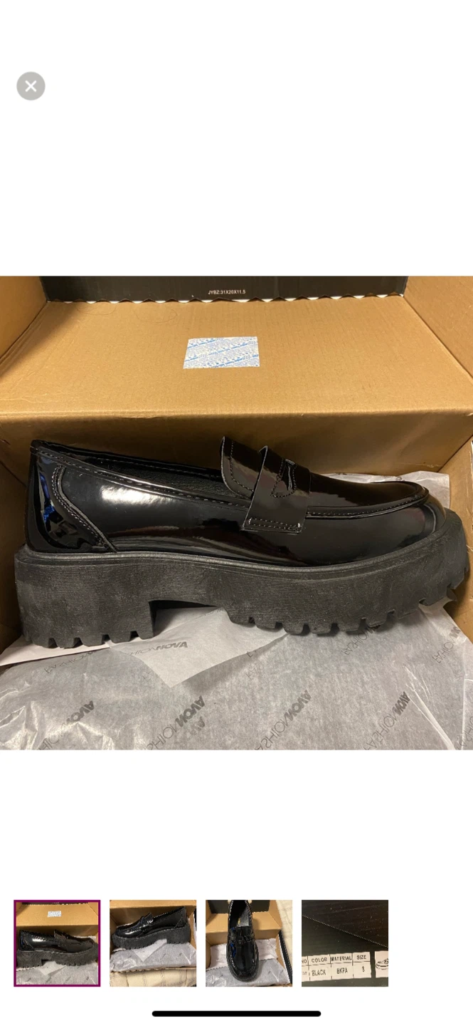 Fashion Nova Black Loafers - Size 8 - photo 3