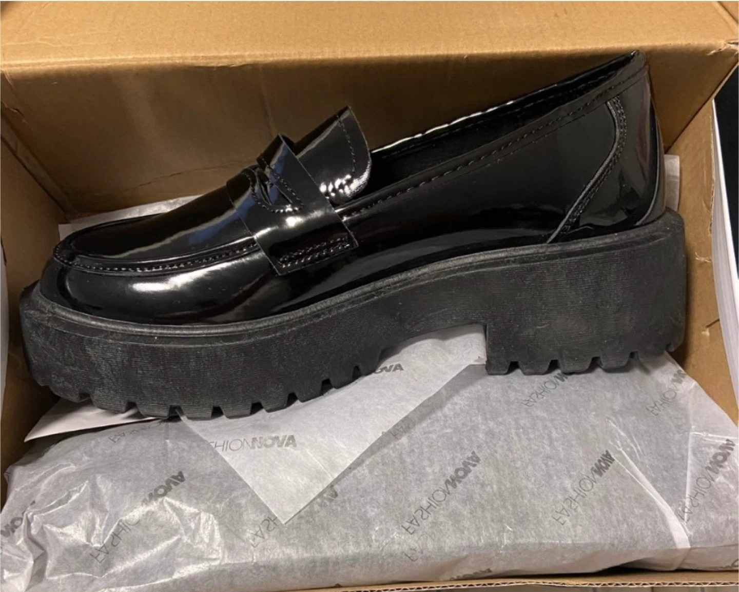 Fashion Nova Black Loafers - Size 8 - photo 2