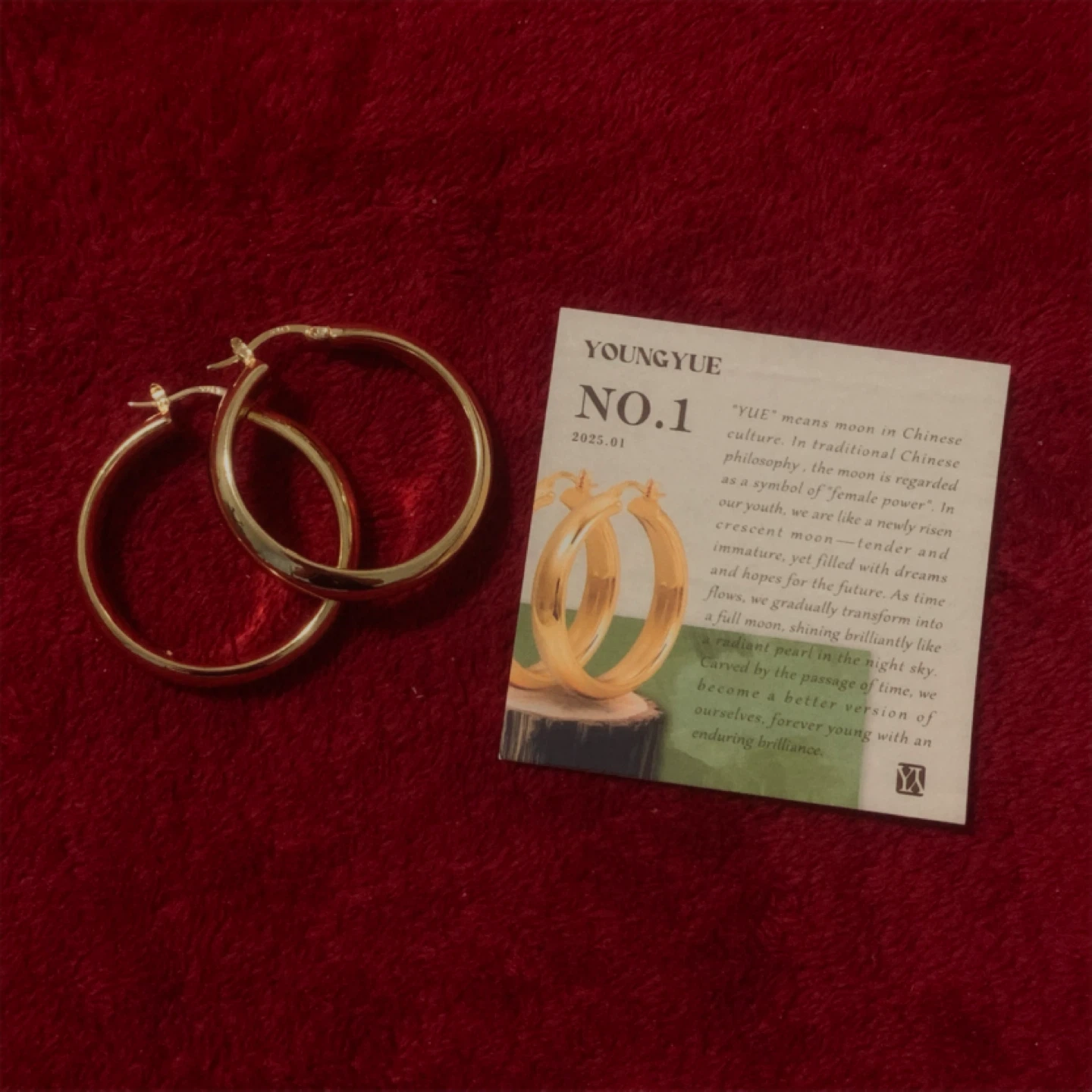 Youngyue No.1 Gold Hoop Earrings