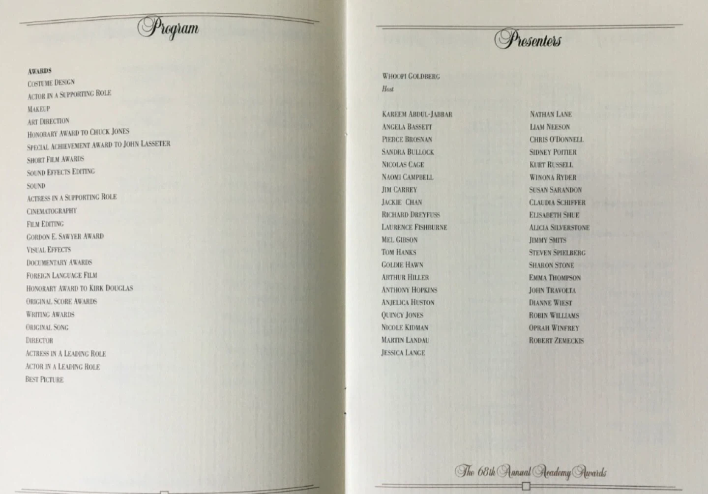 The 68th Annual Academy Awards Program - photo 3