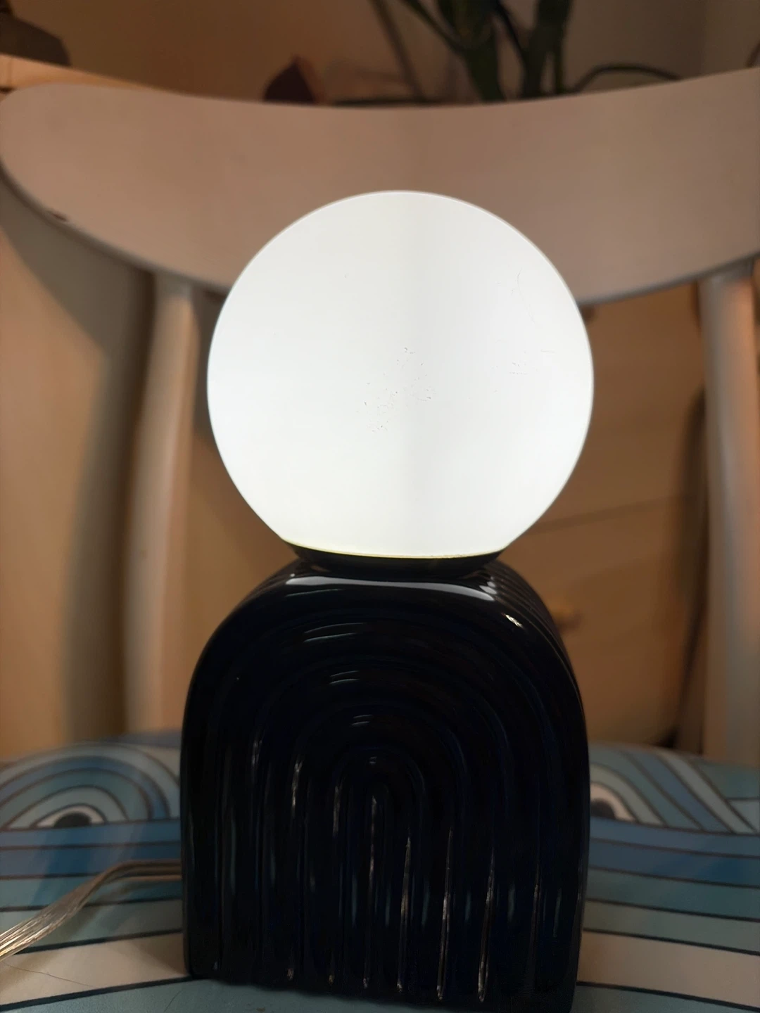 Navy Blue Ceramic Table Lamp