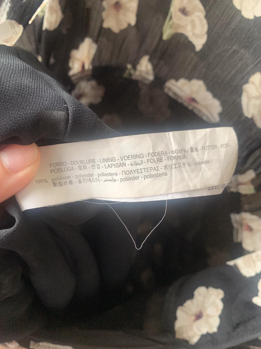ZARA Black Floral Chiffon Dress – Size S - photo 4