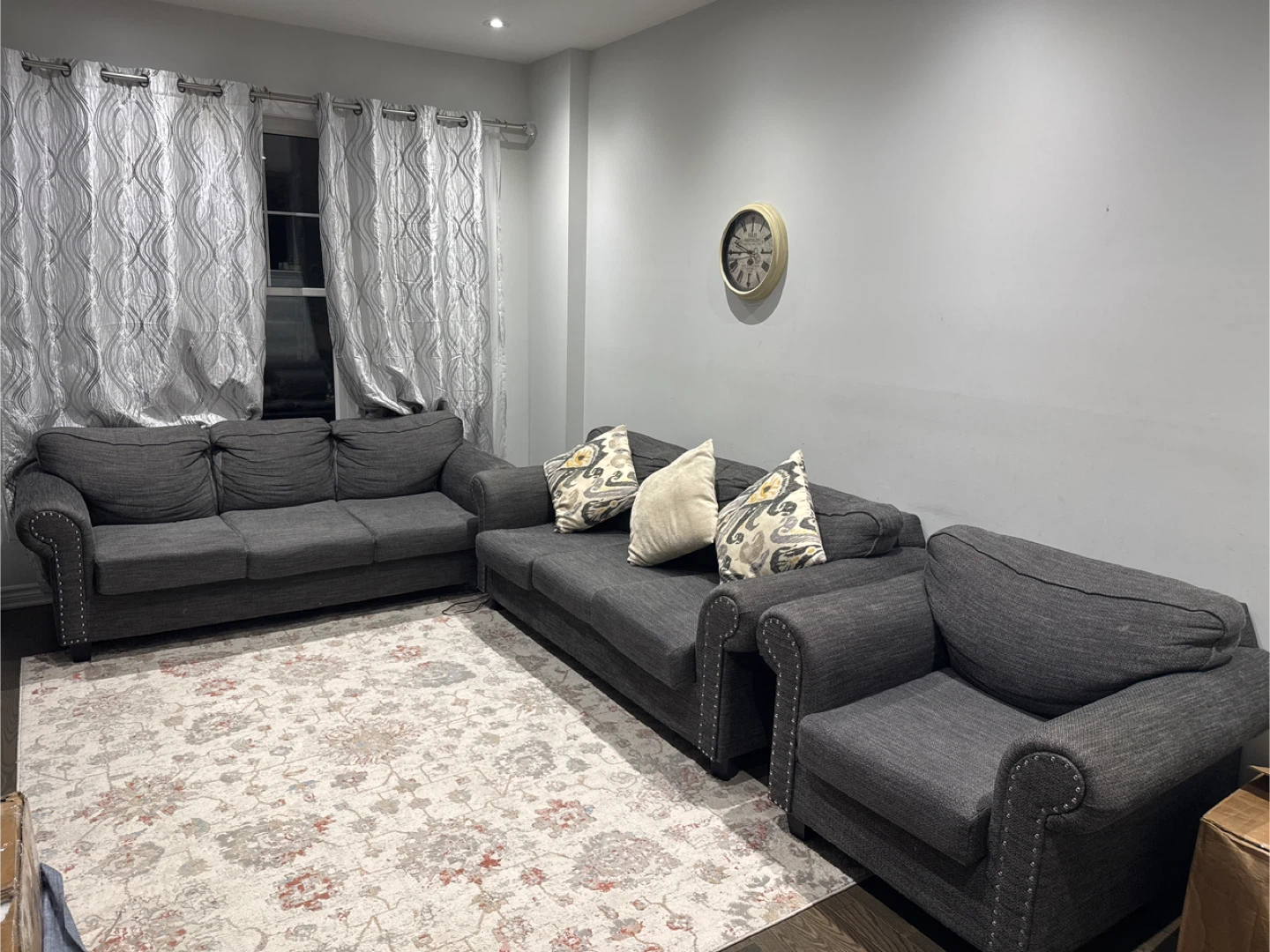 Dark Grey Sofa Set - Couch, Loveseat, Chair - photo 4