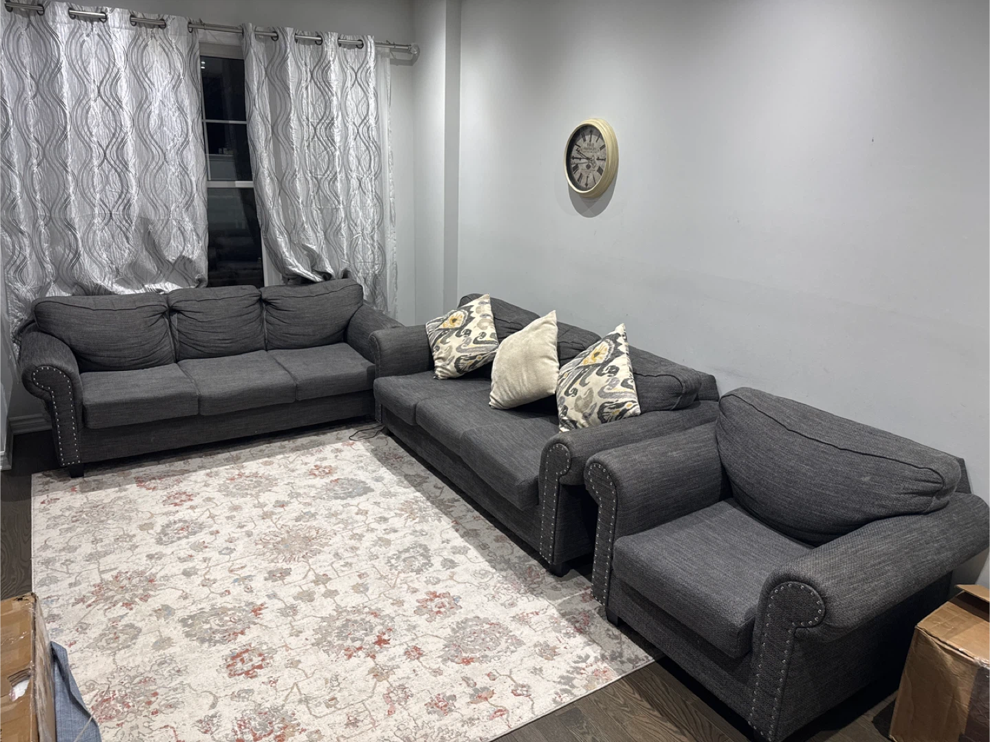 Dark Grey Sofa Set - Couch, Loveseat, Chair - photo 5