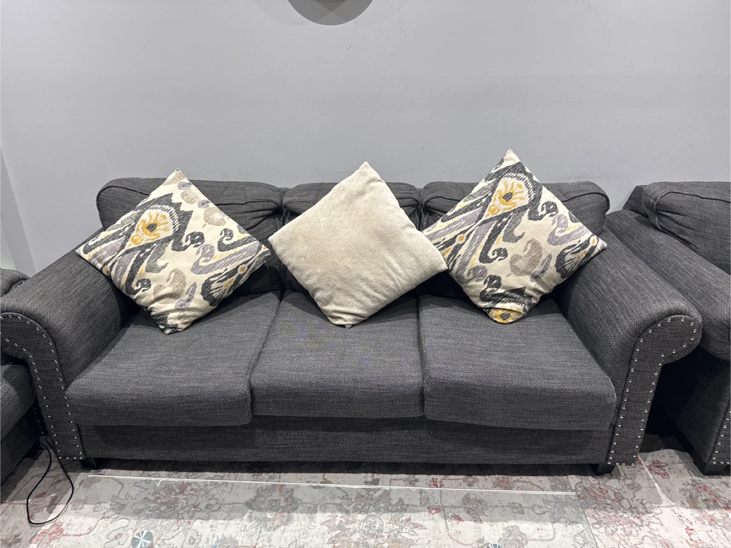 Dark Grey Sofa Set - Couch, Loveseat, Chair - photo 2