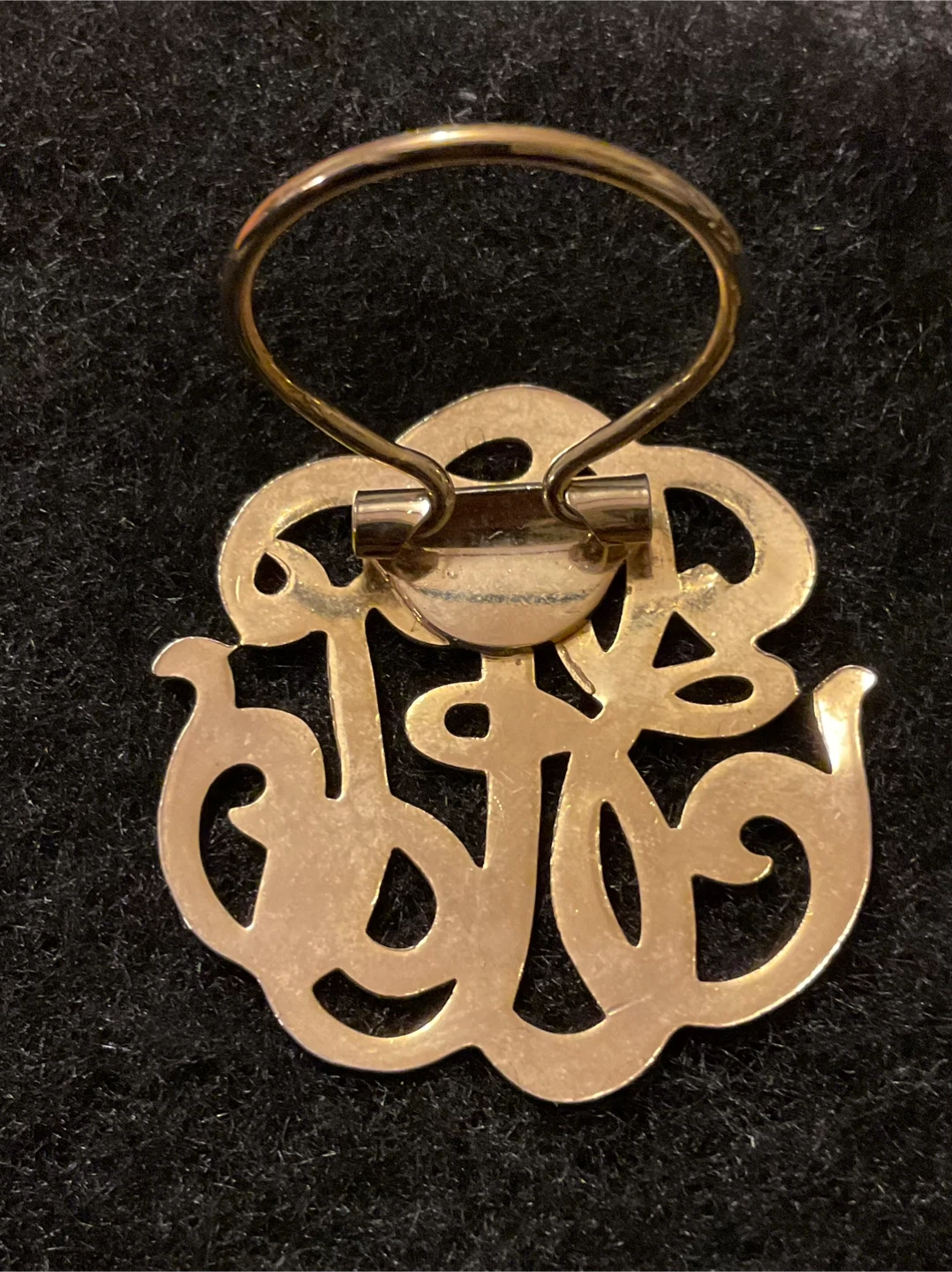 Vintage Gold Tone Monogram Brooch - photo 3