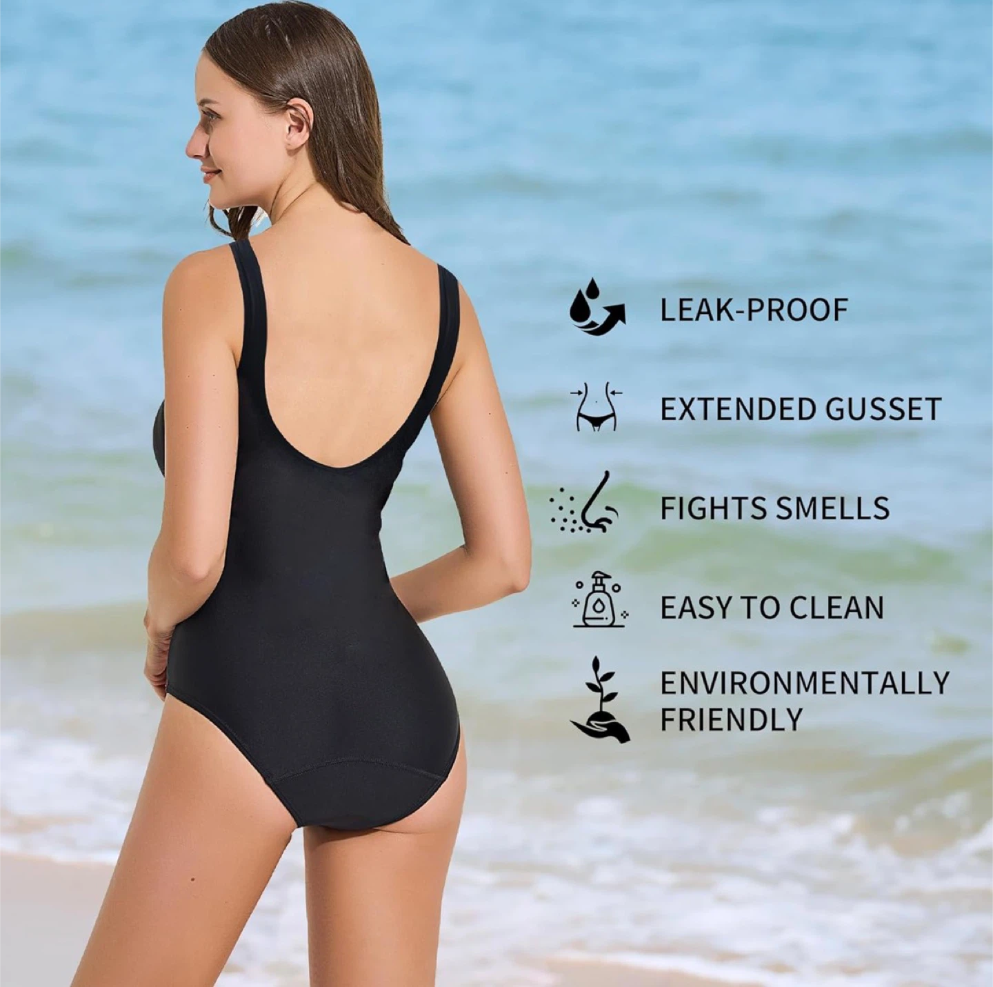 NEW! feitycom Period Menstrual Leakproof Period Bathing Suit - photo 2