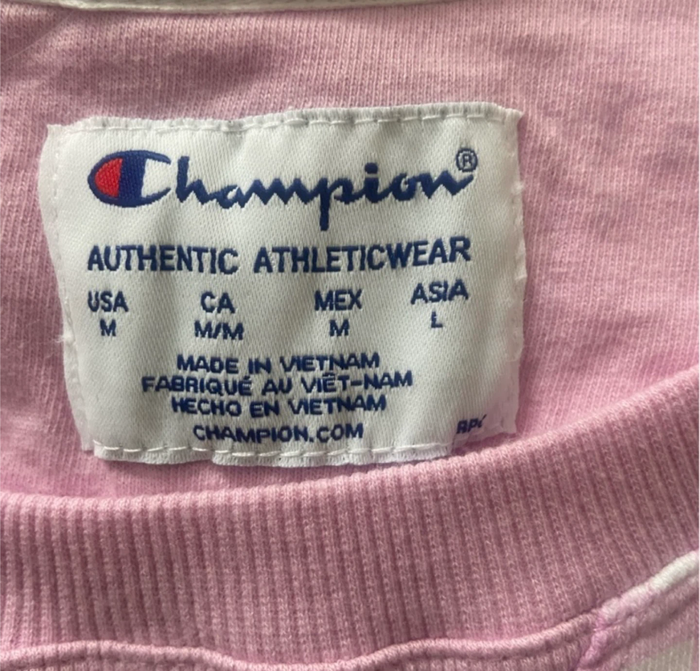 Champion Pink Gingham Crewneck - Size M - photo 2