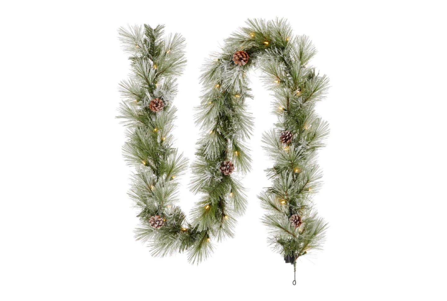 * LAST CHANCE * New 9-Foot Snow Dusted/Flocked Lighted Garland
