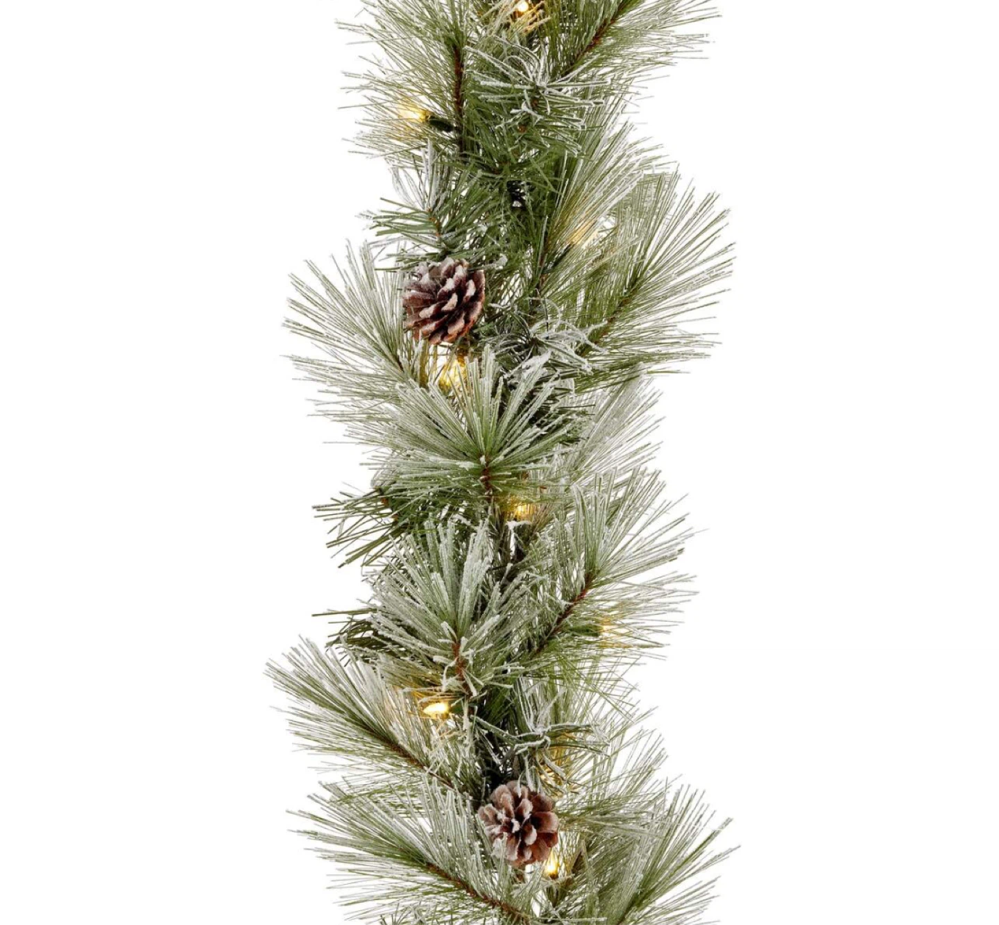 * LAST CHANCE * New 9-Foot Snow Dusted/Flocked Lighted Garland - photo 2