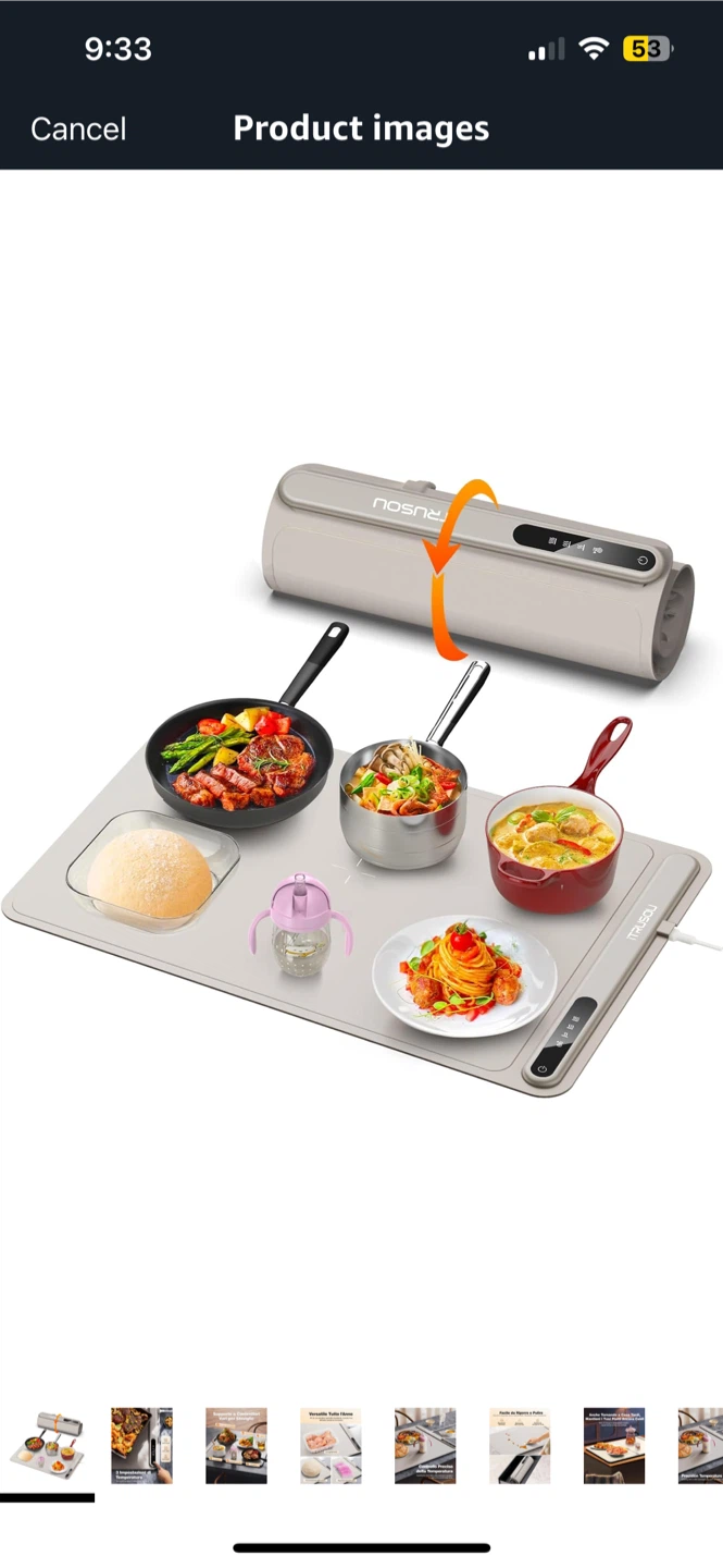 💕Open box💕 Food warmer mat tray