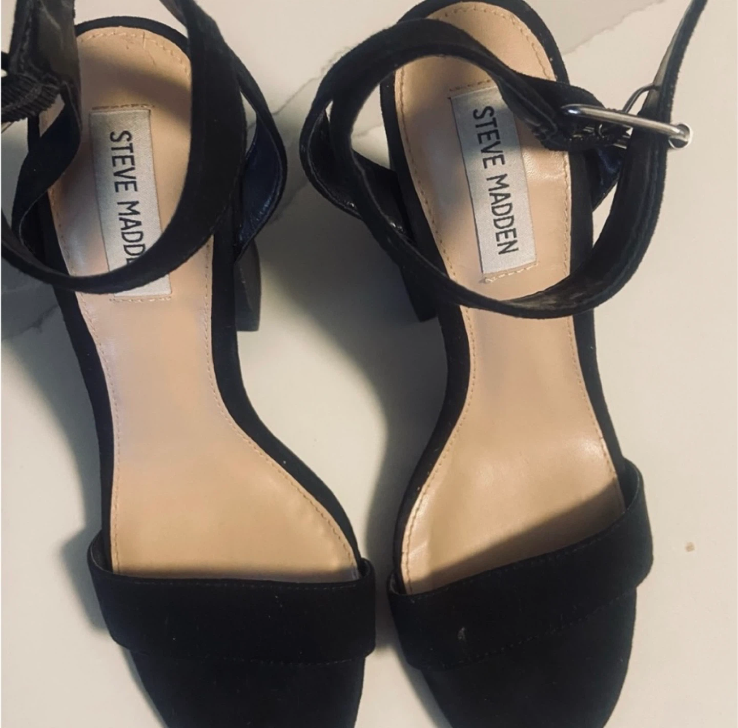 Steve Madden Black Heels-size 8
