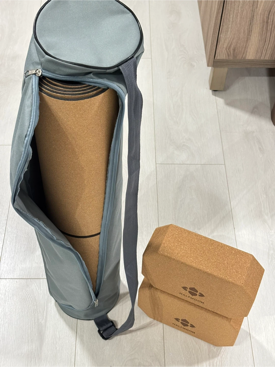 b. mat cork yoga mat with blocks - photo 2