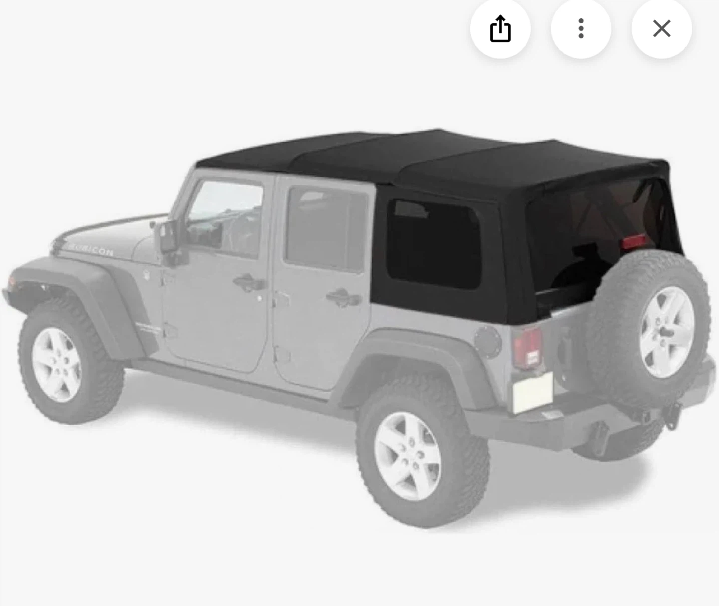 MasterTop Jeep JK Full Hardware Soft Top - photo 2
