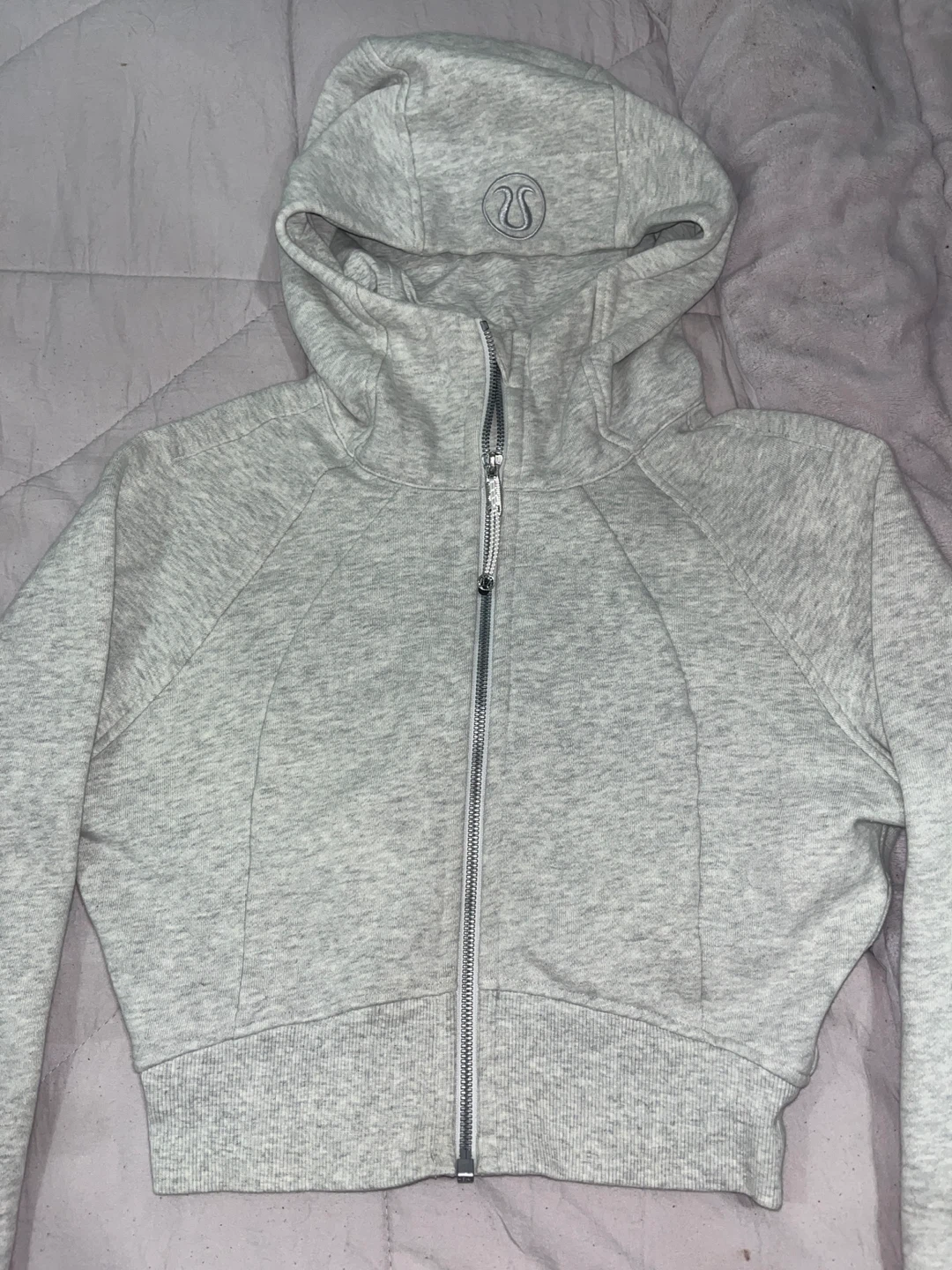 Lululemon Scuba Light Gray Full Zip Hoodie Size 4