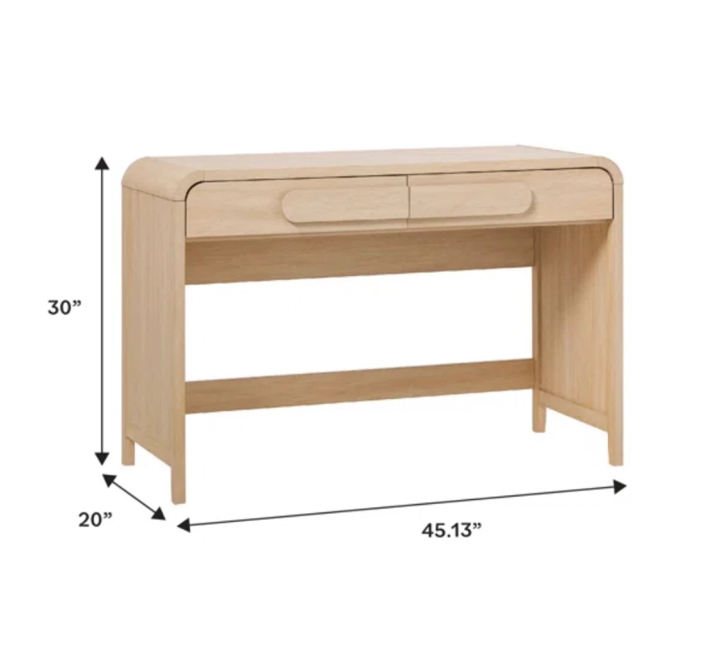 Sitarski Transitional Curved Waterfall Writing Desk - photo 4