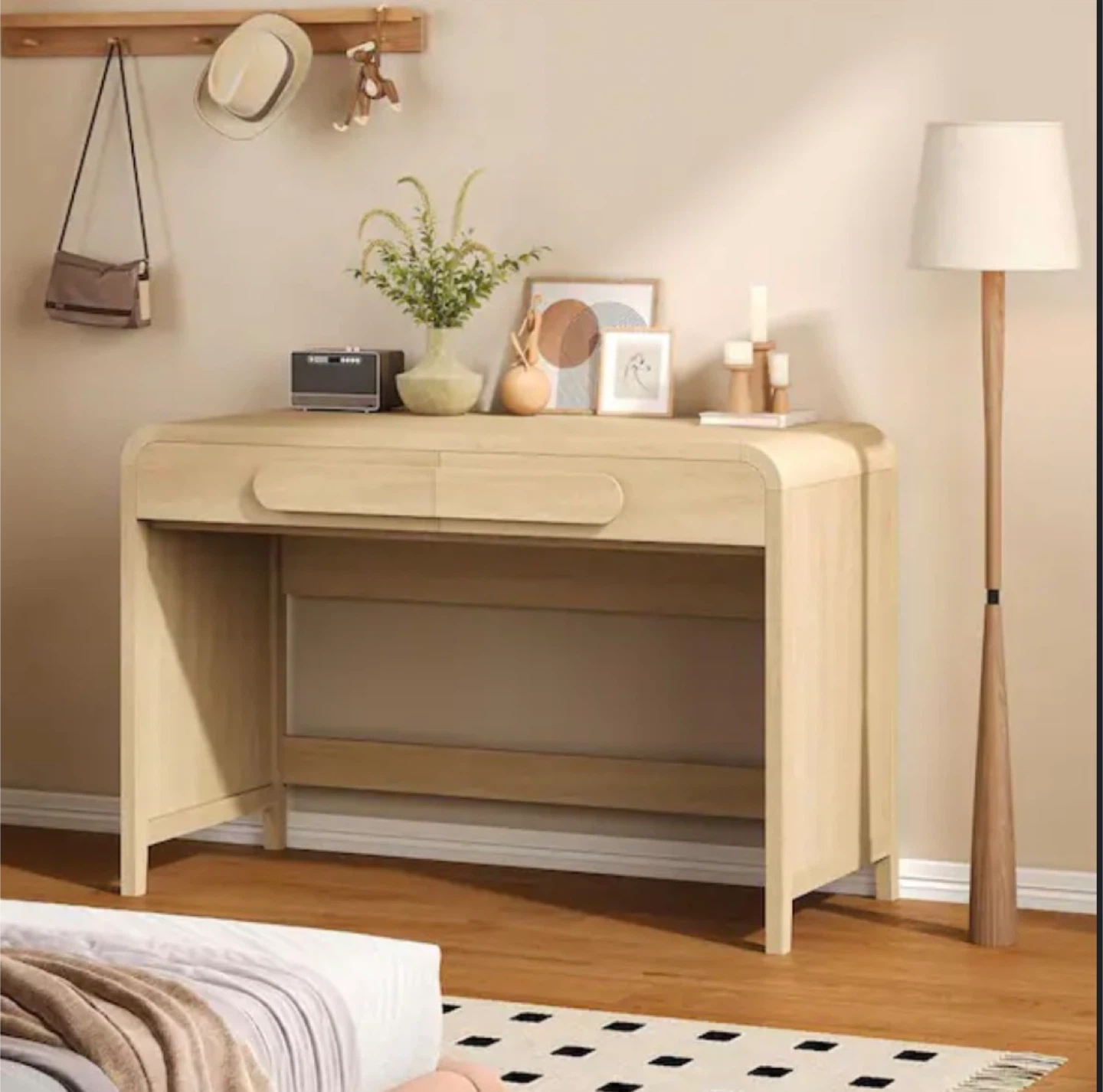 Sitarski Transitional Curved Waterfall Writing Desk