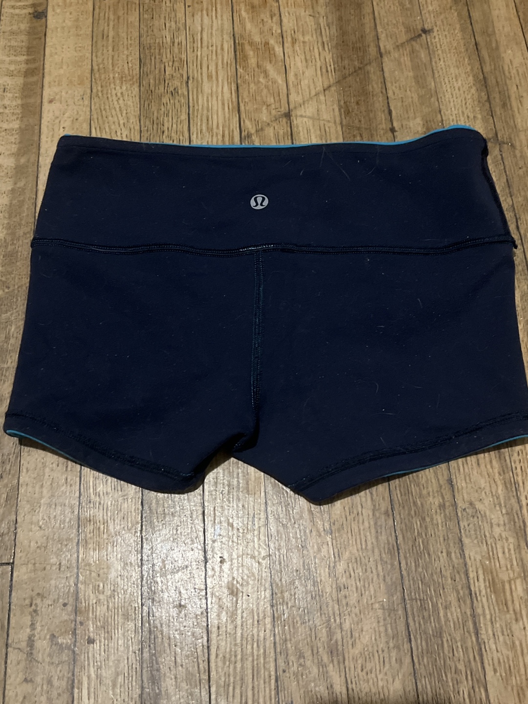 Lululemon Blue & Black Reversible Shorts