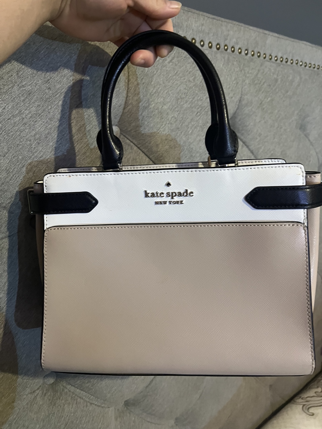 Kate Spade Satchel Handbag - Beige/White