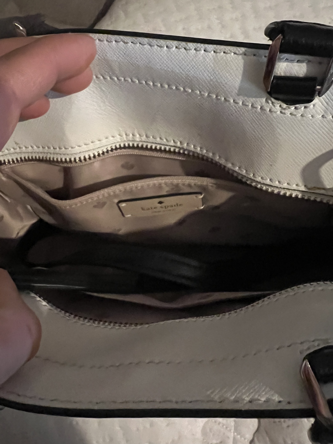 Kate Spade Satchel Handbag - Beige/White - photo 3