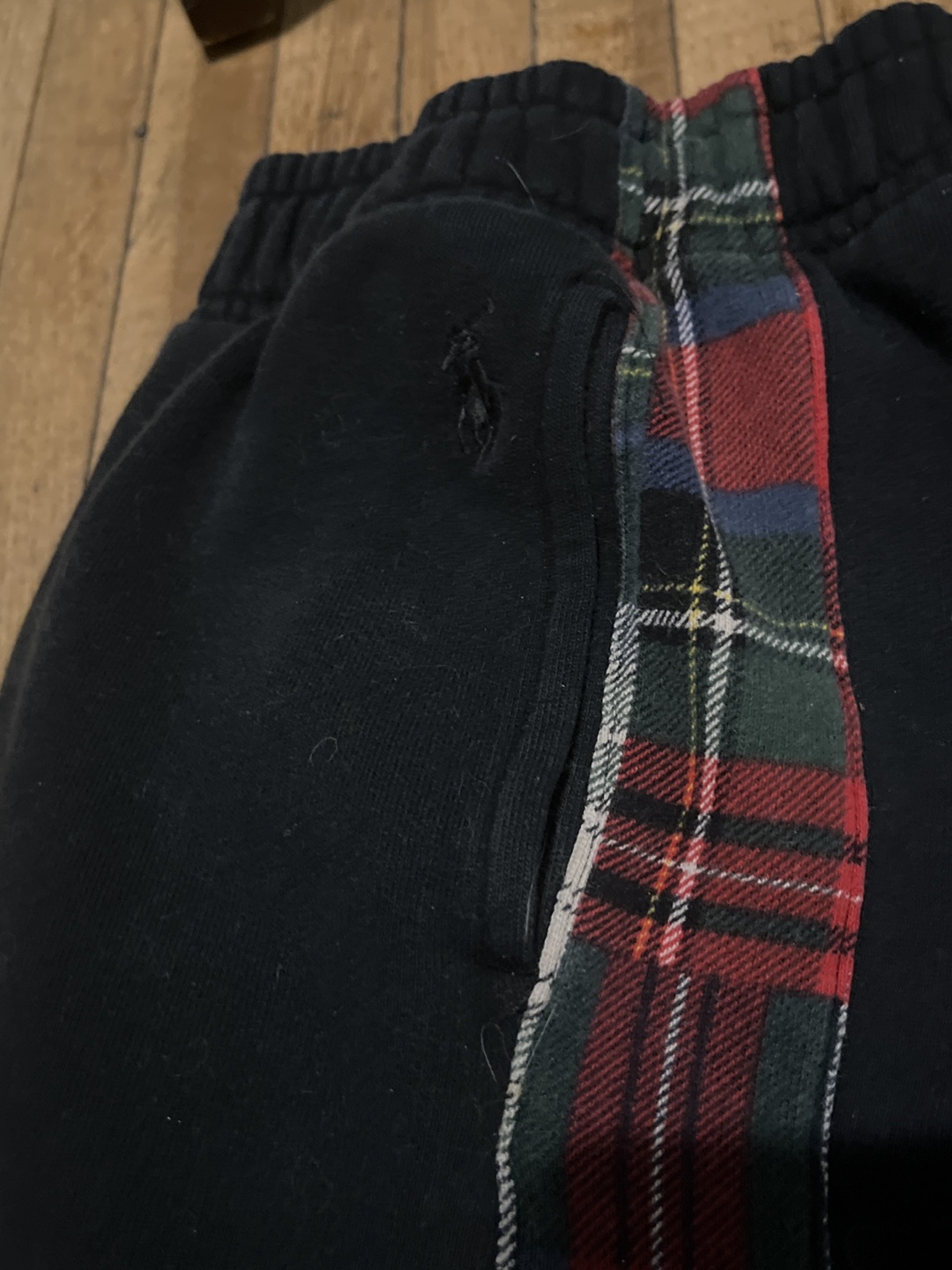 Ralph Lauren Black Plaid Trim Sweatpants - XS - photo 3
