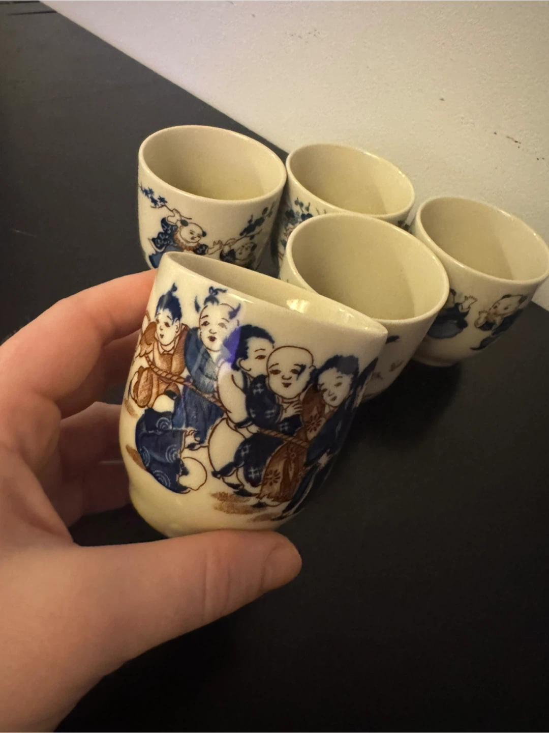 Vintage Japanese Tea Cups - Set of 5 - photo 3