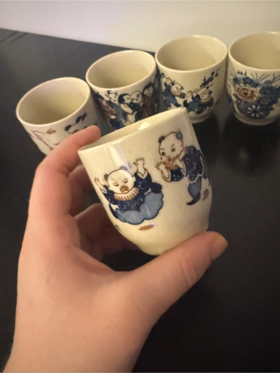 Vintage Japanese Tea Cups - Set of 5 - photo 5