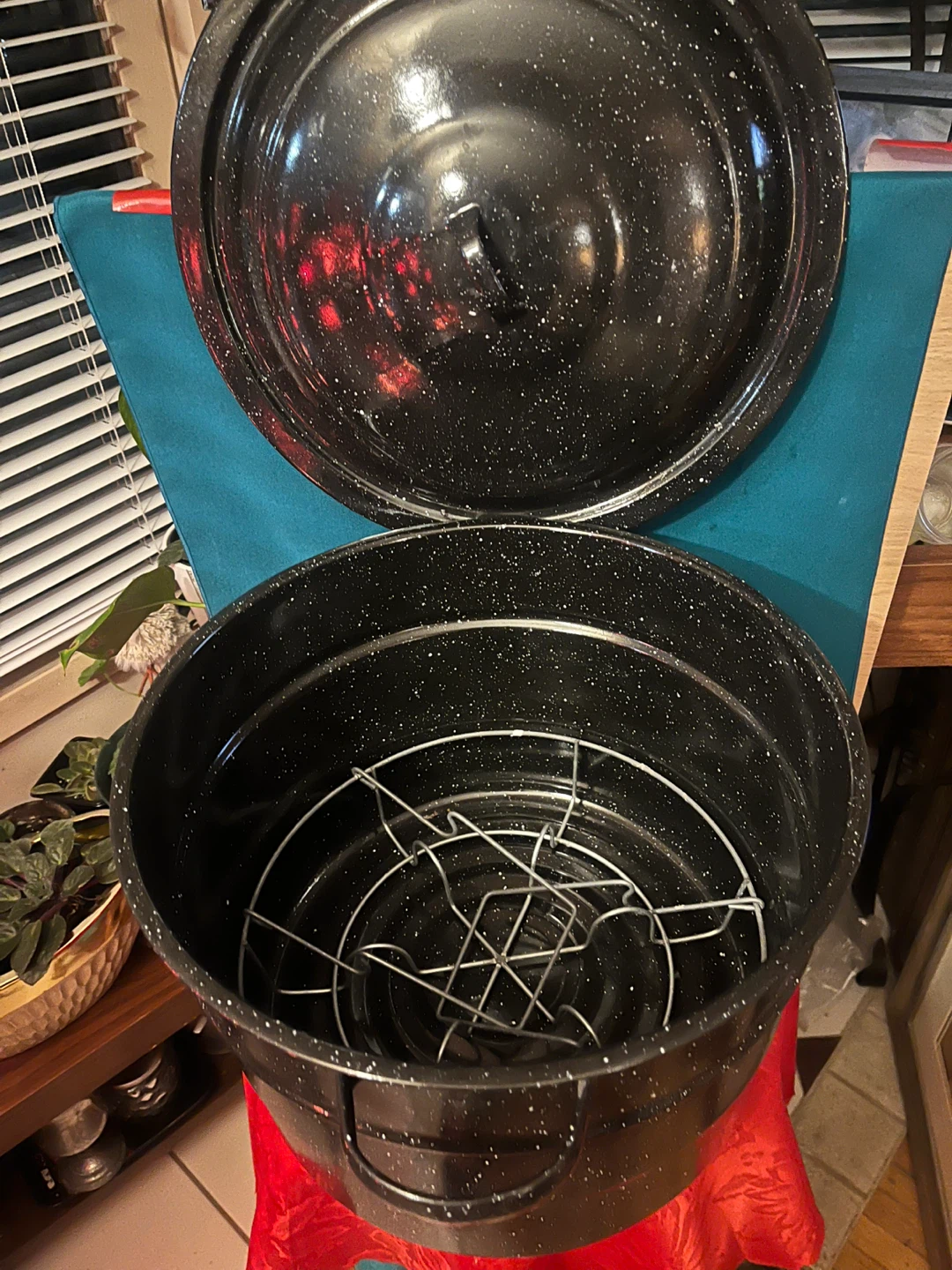 New Granite Ware Canning Pot with Rack and Lid
