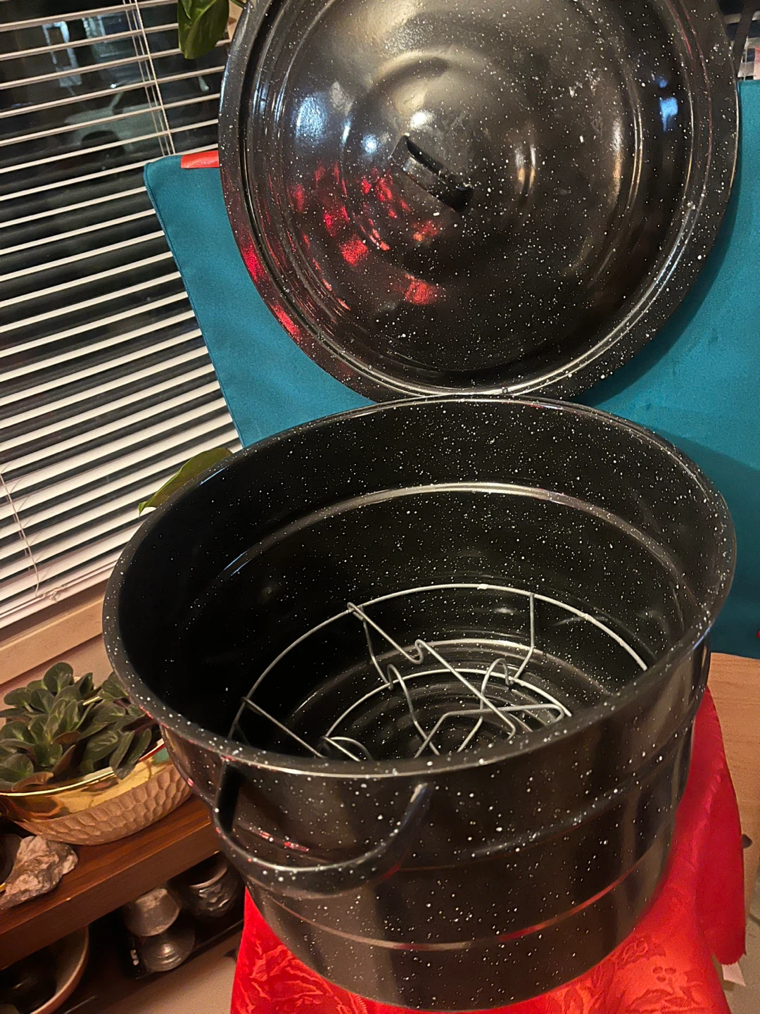 New Granite Ware Canning Pot with Rack and Lid - photo 3