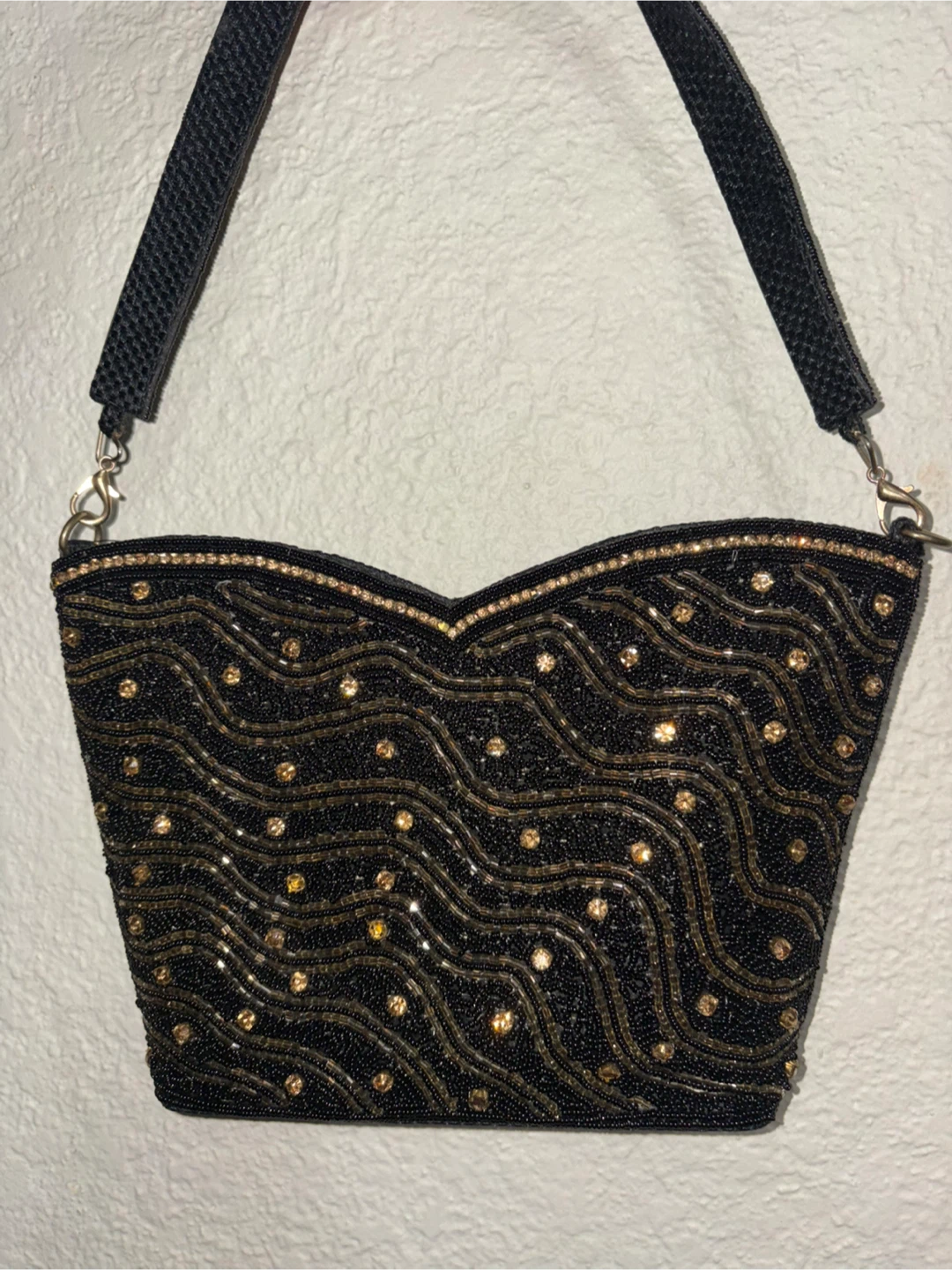 Black Beaded Evening Bag