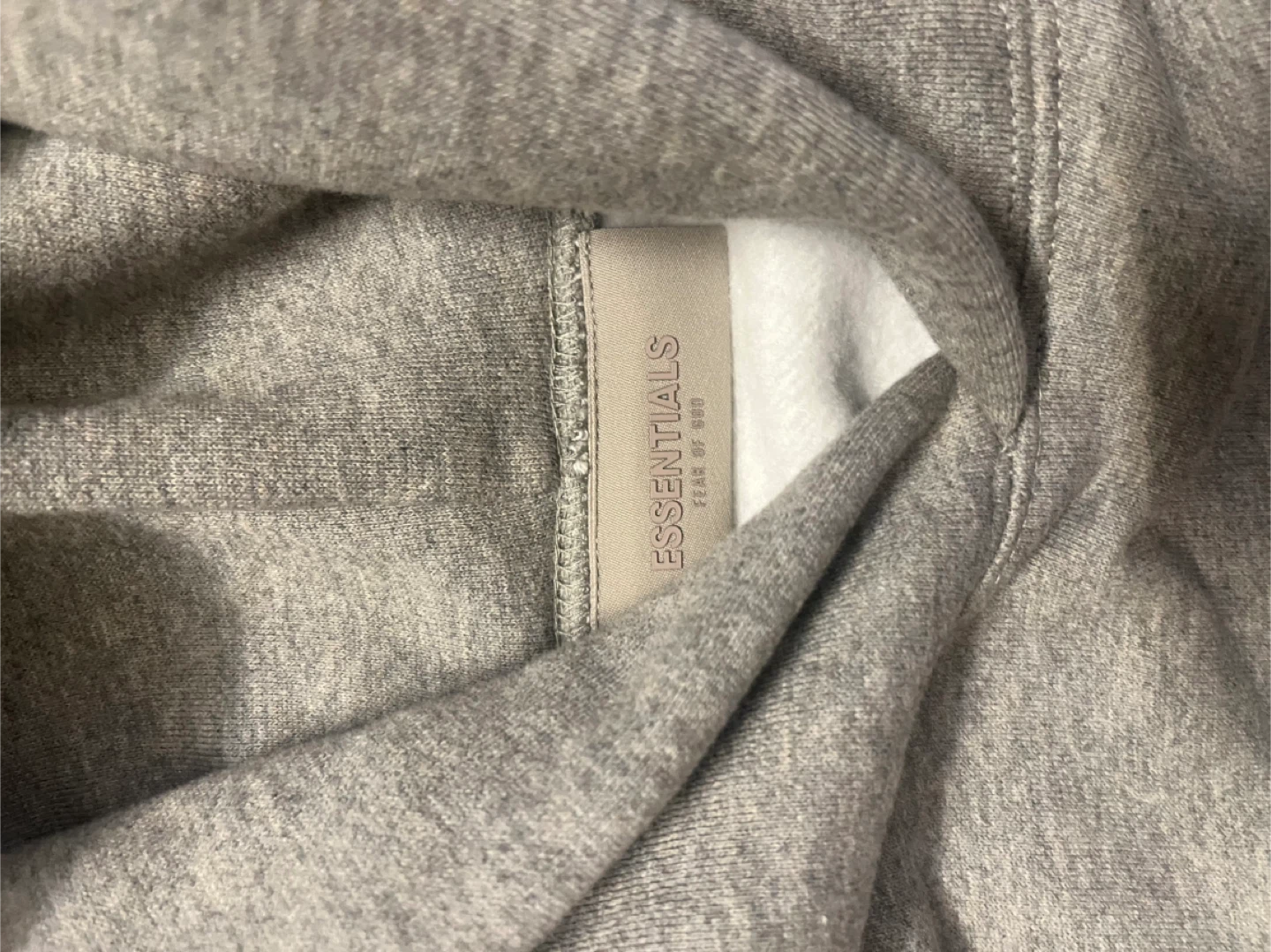 Essentials Fear of God Dark Oatmeal Hoodie - photo 2