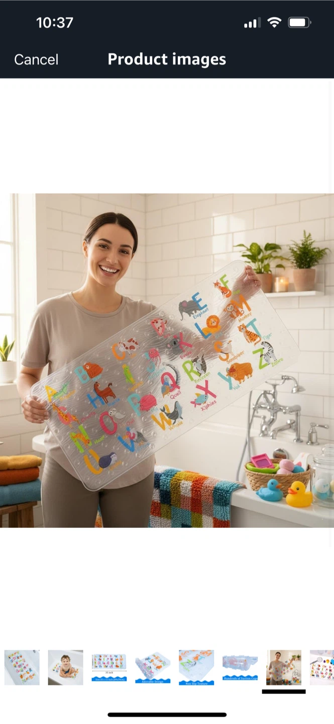 Alphabet Animal Bath Mat-NEW