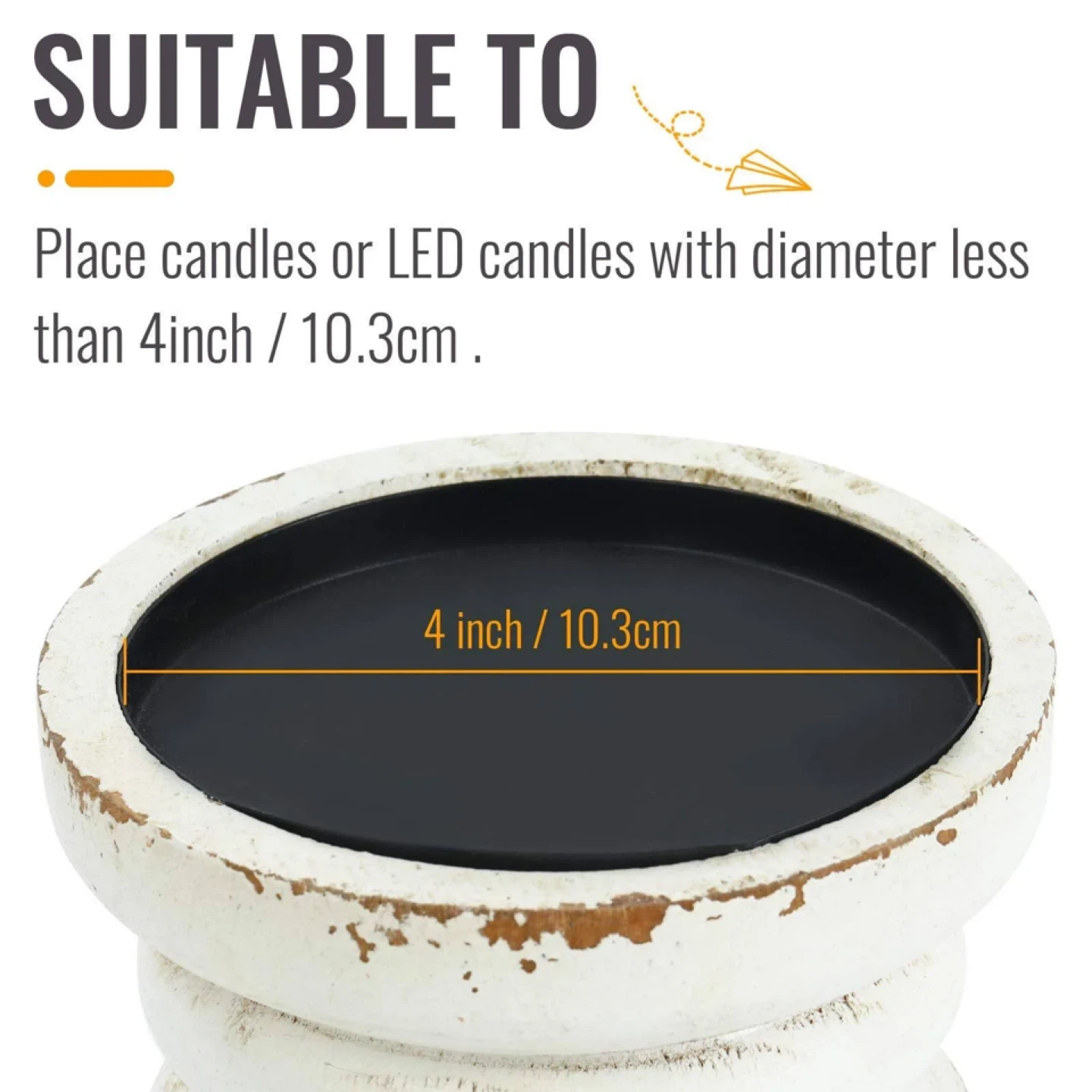 Large Rustic Candle Holder - photo 4
