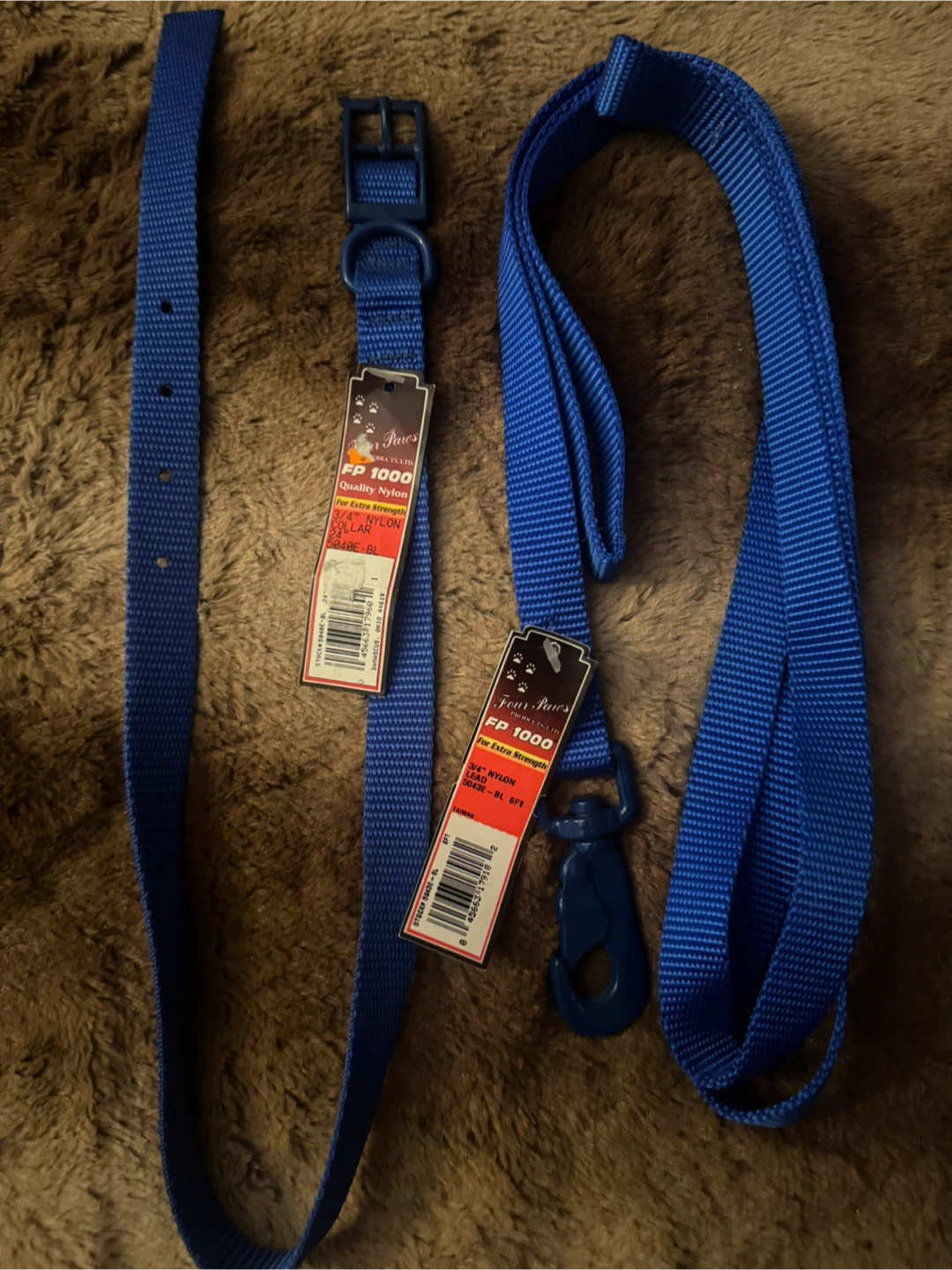 Four Paws FP 1000 Blue Dog Collar & Leash Set
