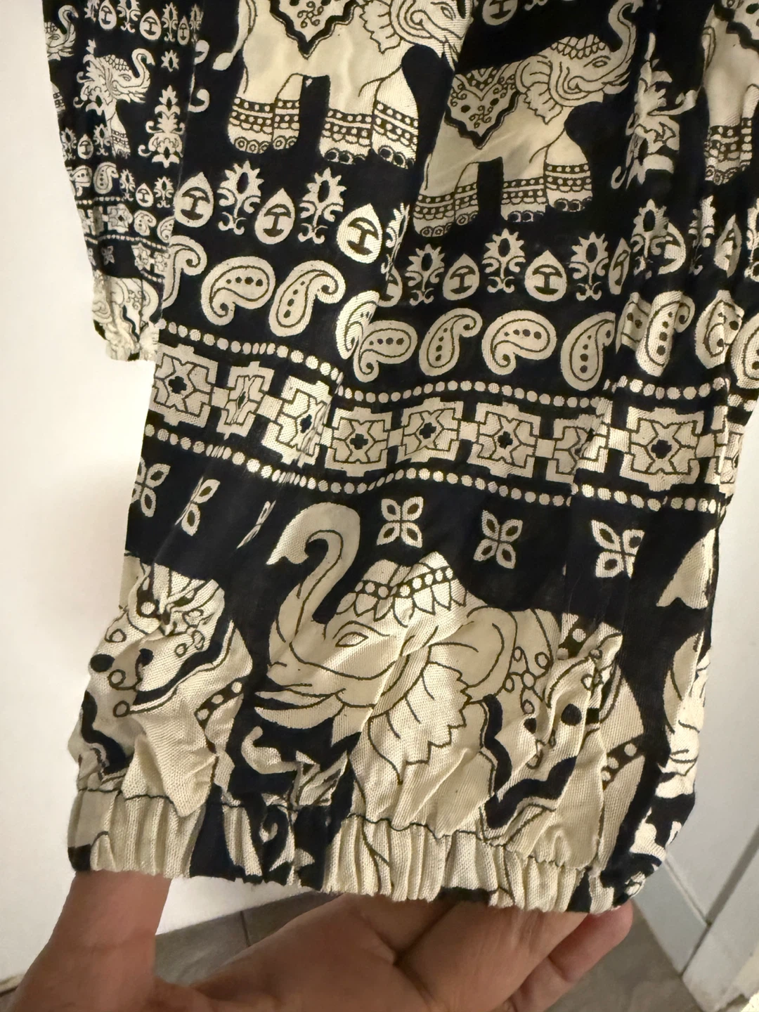 100% cotton Thai elephant printed summer pant - photo 3