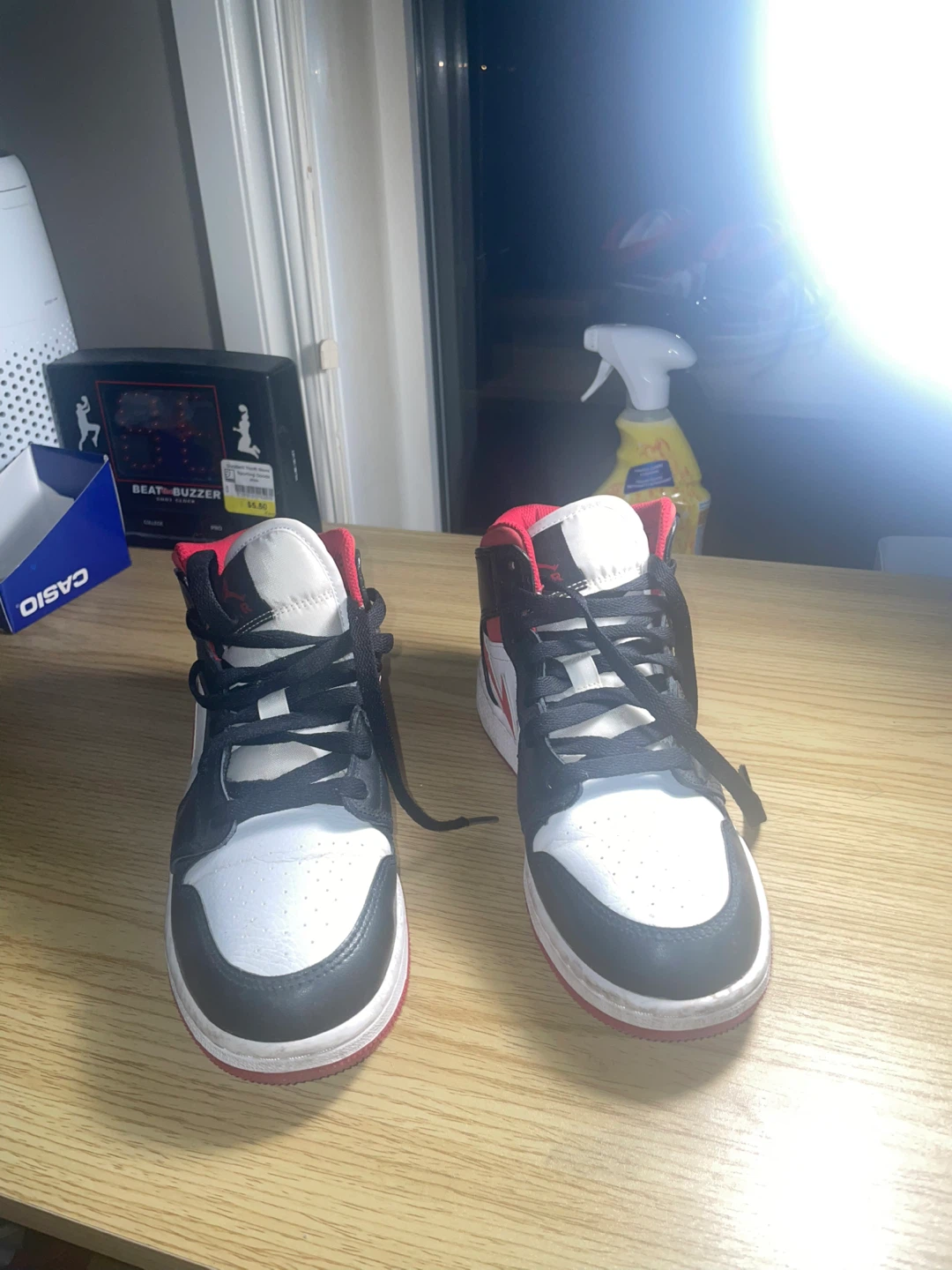 Air Jordan 1 Mid - Black/White/Red - photo 2