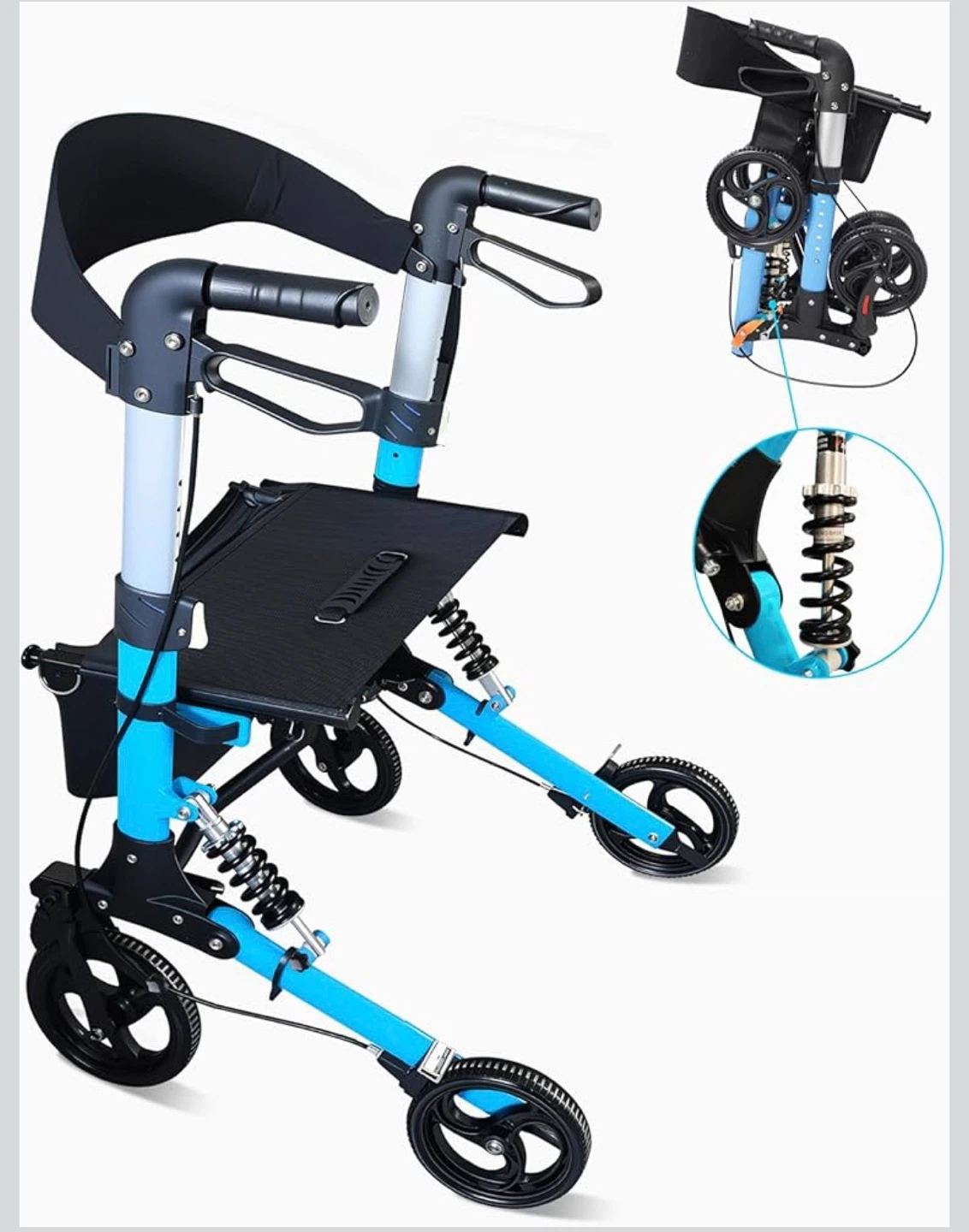 Blue Folding Travel Walker - photo 2