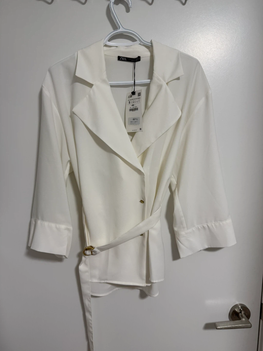 NWT - Zara Satin Effect Lapel Shirt - Size S - photo 3