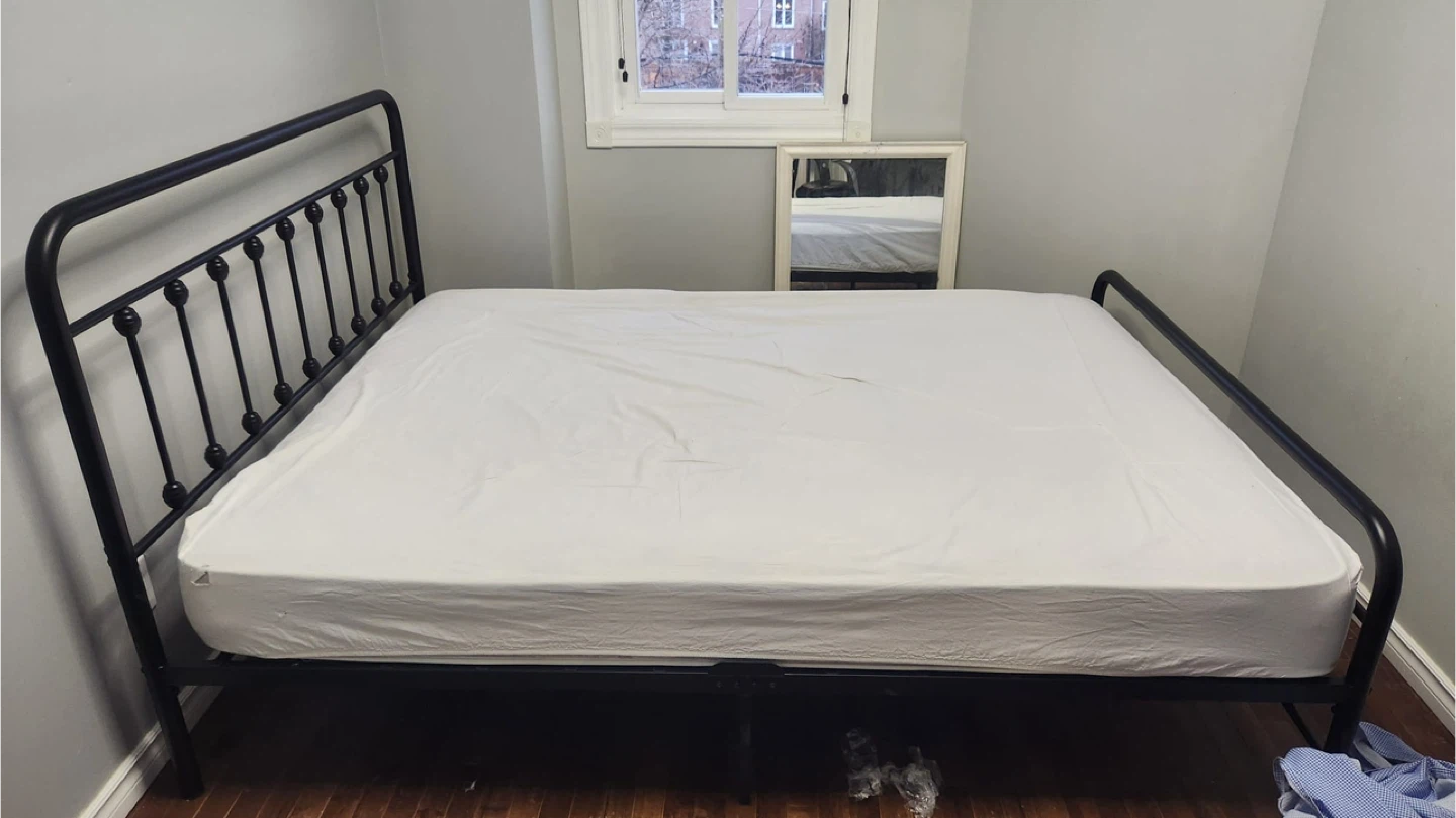 Queen Metal Bed Frame - Black - photo 2