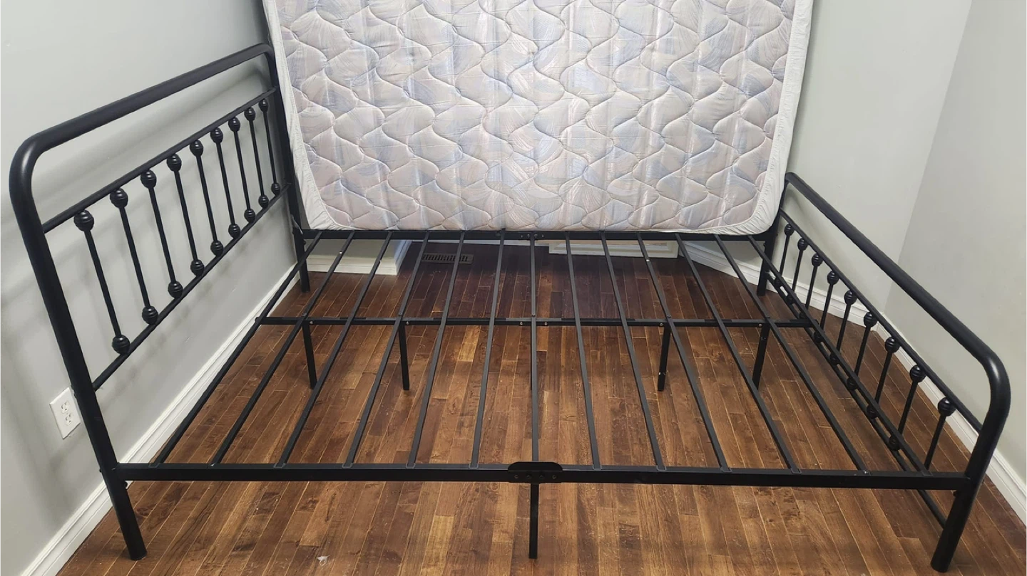 Queen Metal Bed Frame - Black - photo 3