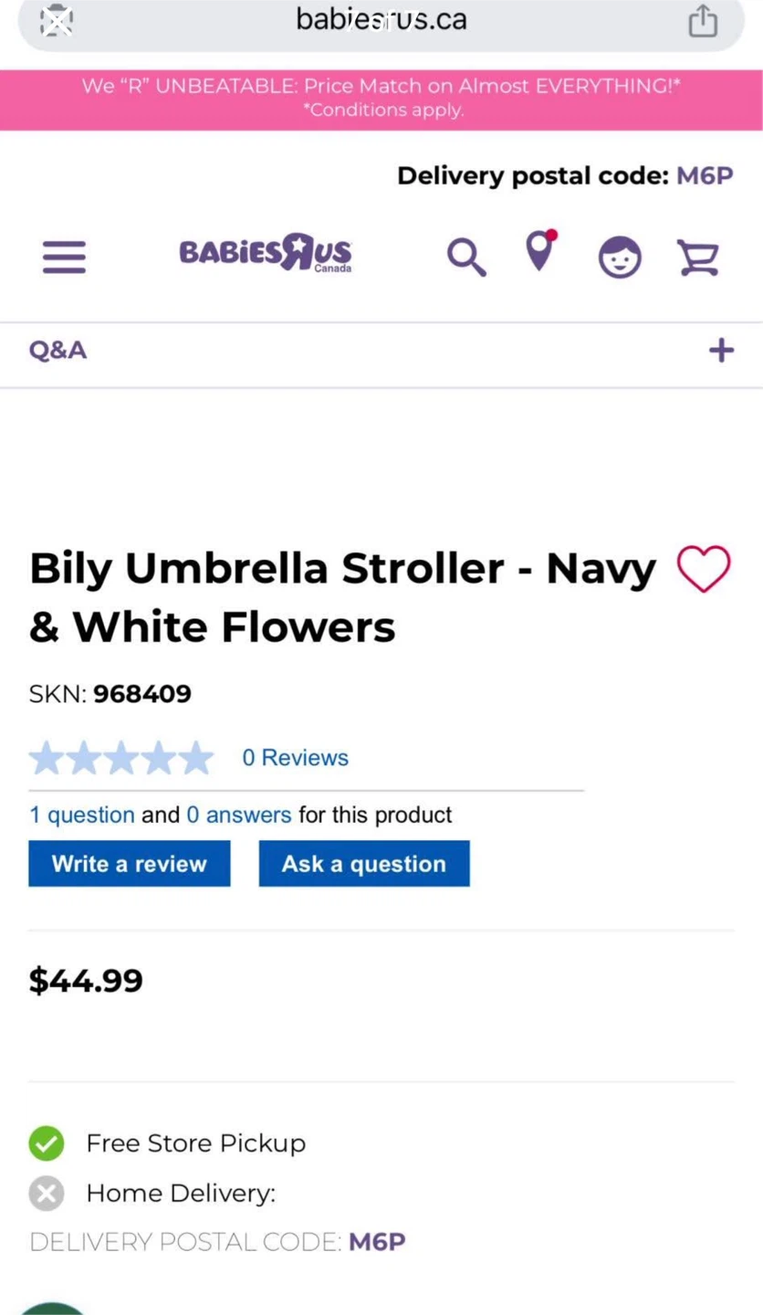Bily Umbrella Stroller - Navy & White Flowers - photo 2
