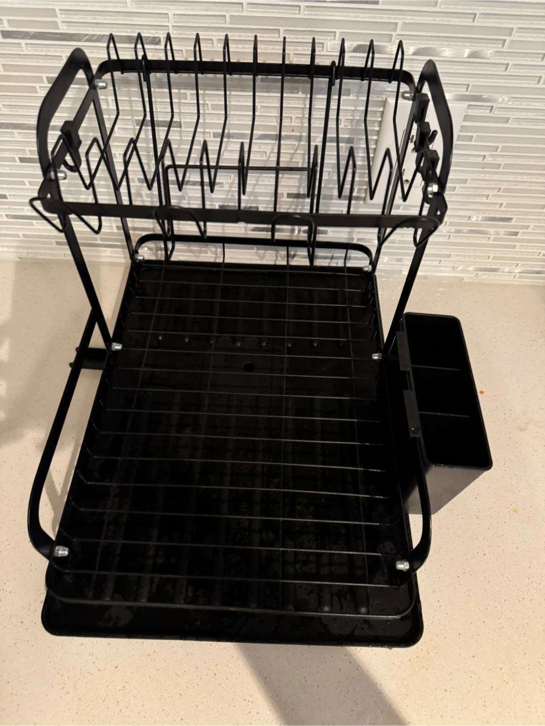 Black 2-Tier Dish Drying Rack - photo 2