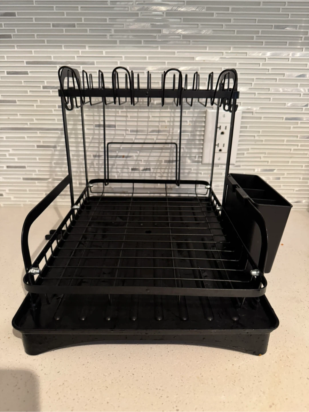 Black 2-Tier Dish Drying Rack