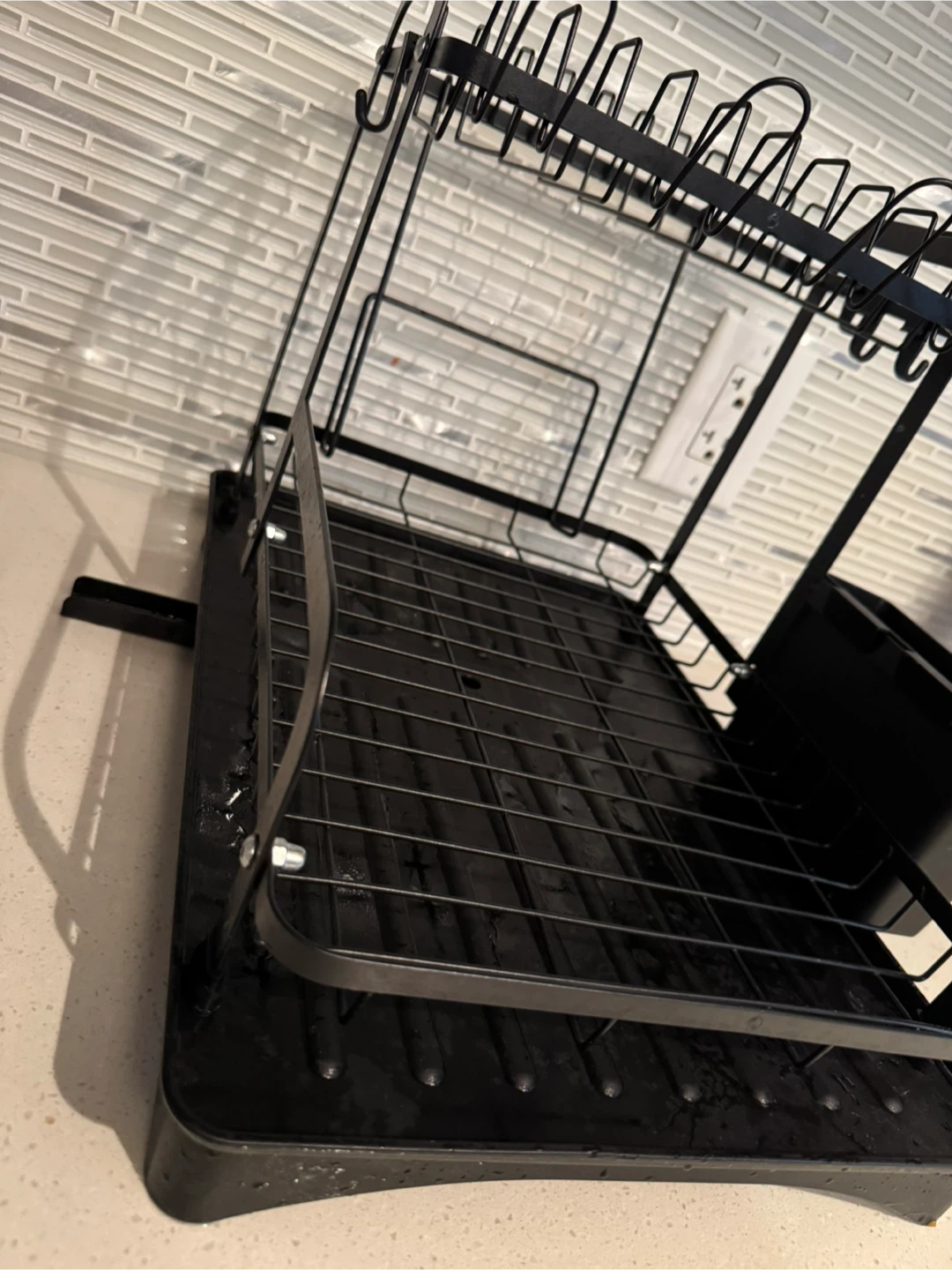 Black 2-Tier Dish Drying Rack - photo 3
