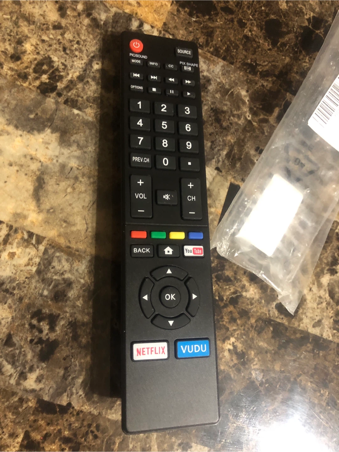 NEW-Universal TV Remote - Netflix & Vudu Buttons - photo 2