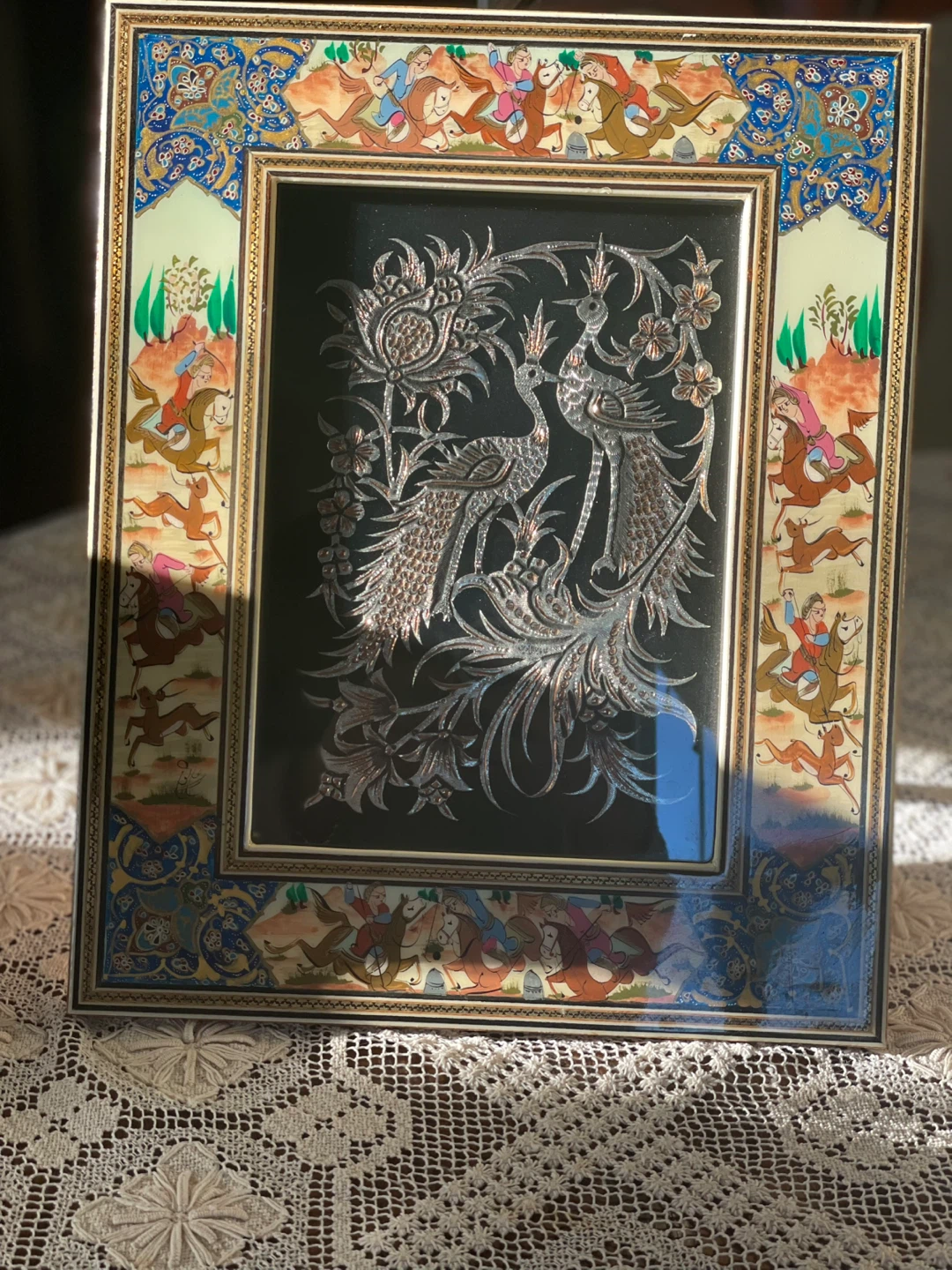 Framed Persian Miniature artwork