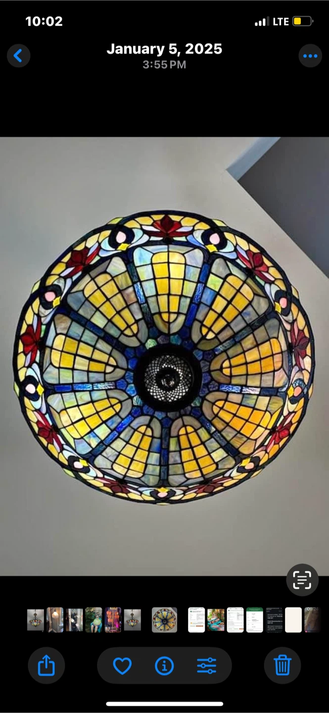 Stained Glass Hanging Lamp