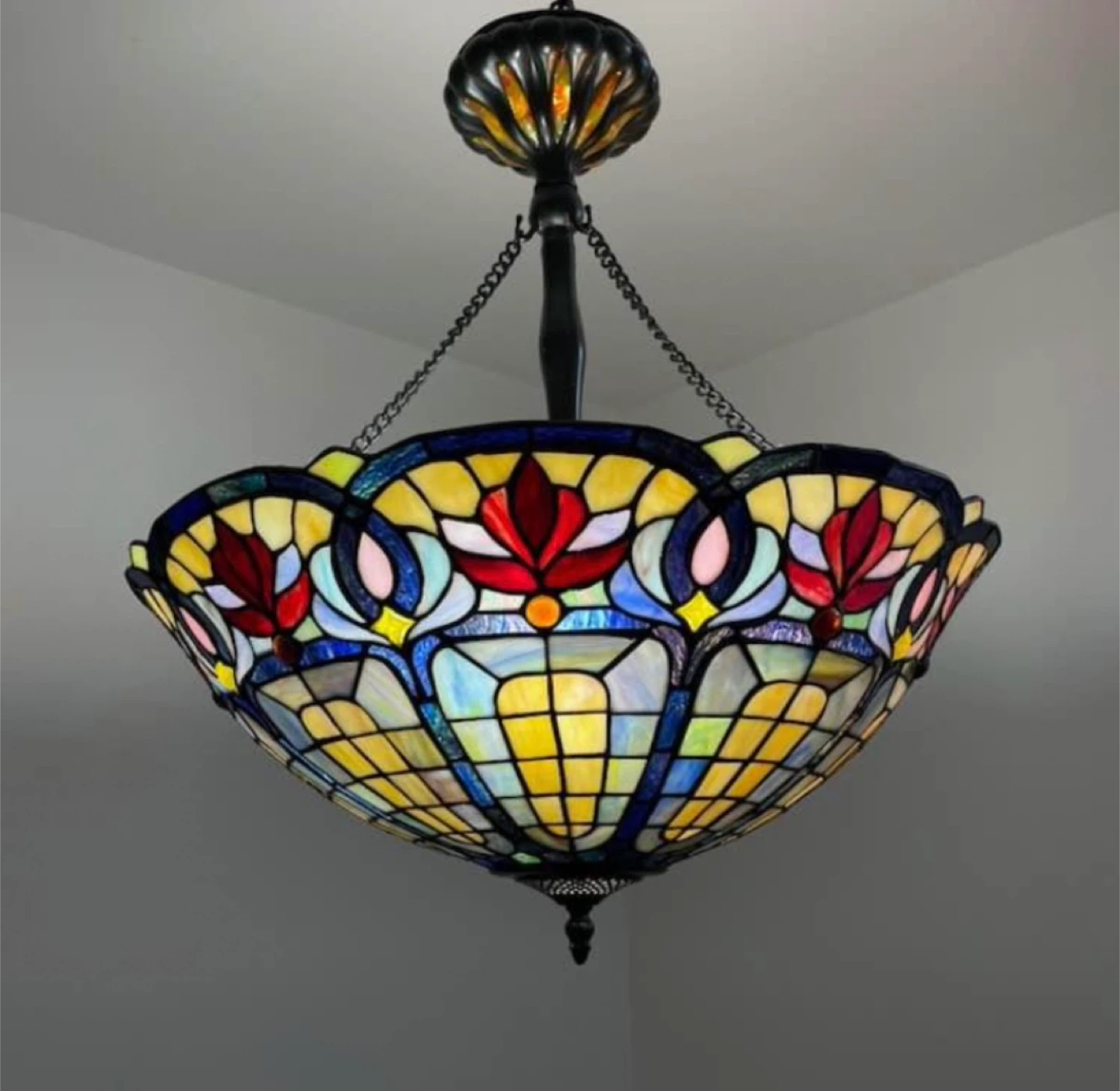 Stained Glass Hanging Lamp - photo 2