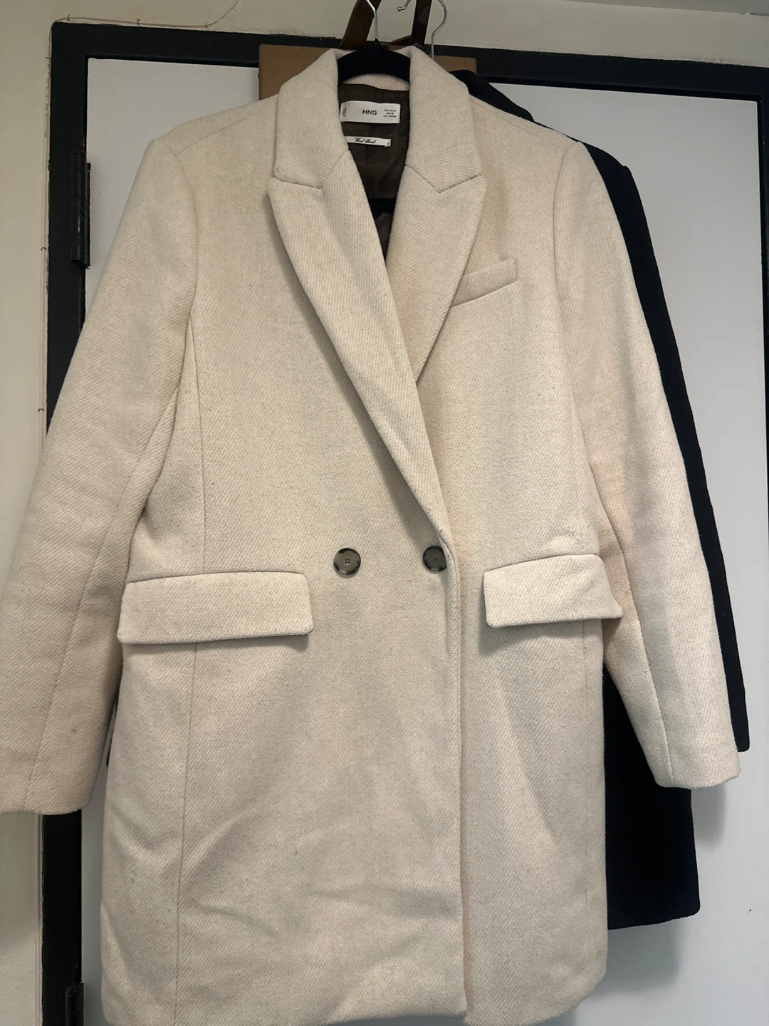 2 Mango Black and Beige Wool Blend Coats - photo 2